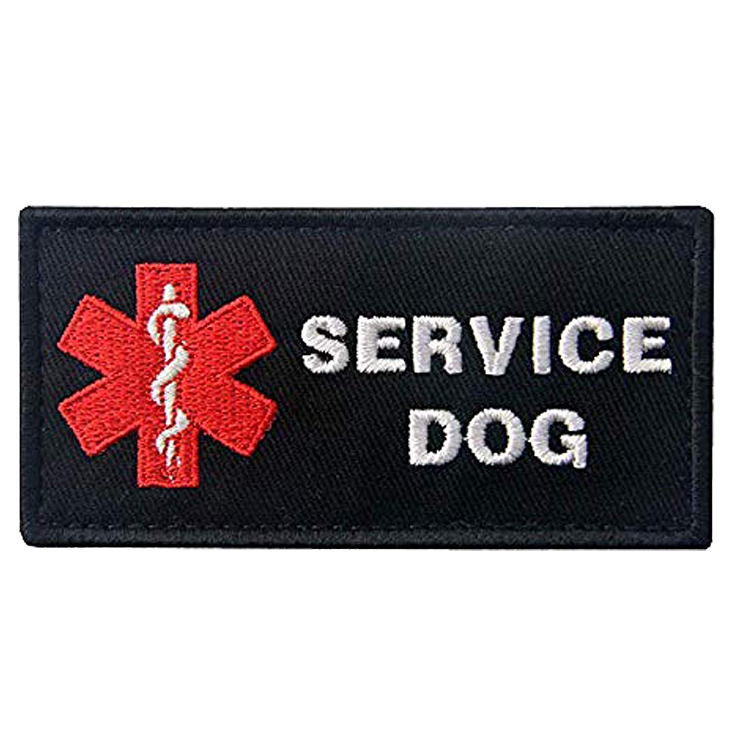 Service Dog No Touch No Talk, Ignore Me I'm Working, Do Not Pet Tactical Military Embroidered Patches with Fastener Hook and Loop Backing - Image 9
