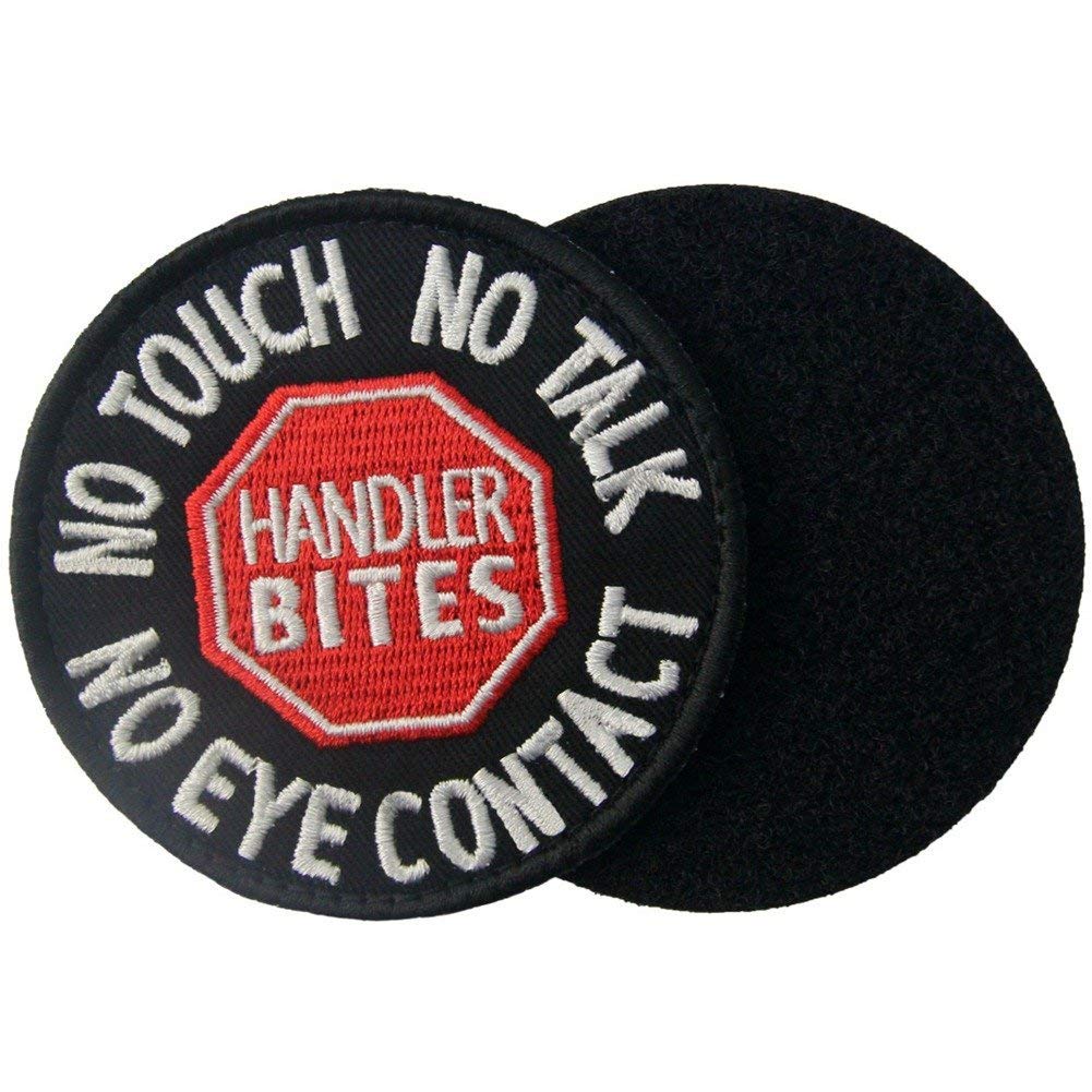 Service Dog No Touch No Talk No Eye Contact Tactical Military Badge Emblem Embroidered Fastener Hook Loop Patches Appliques 3 Inch Sized - Image 3