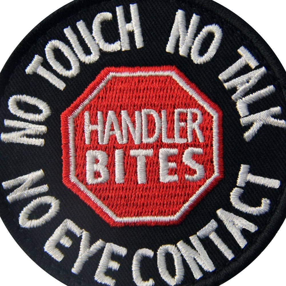 Service Dog No Touch No Talk No Eye Contact Tactical Military Badge Emblem Embroidered Fastener Hook Loop Patches Appliques 3 Inch Sized - Image 4