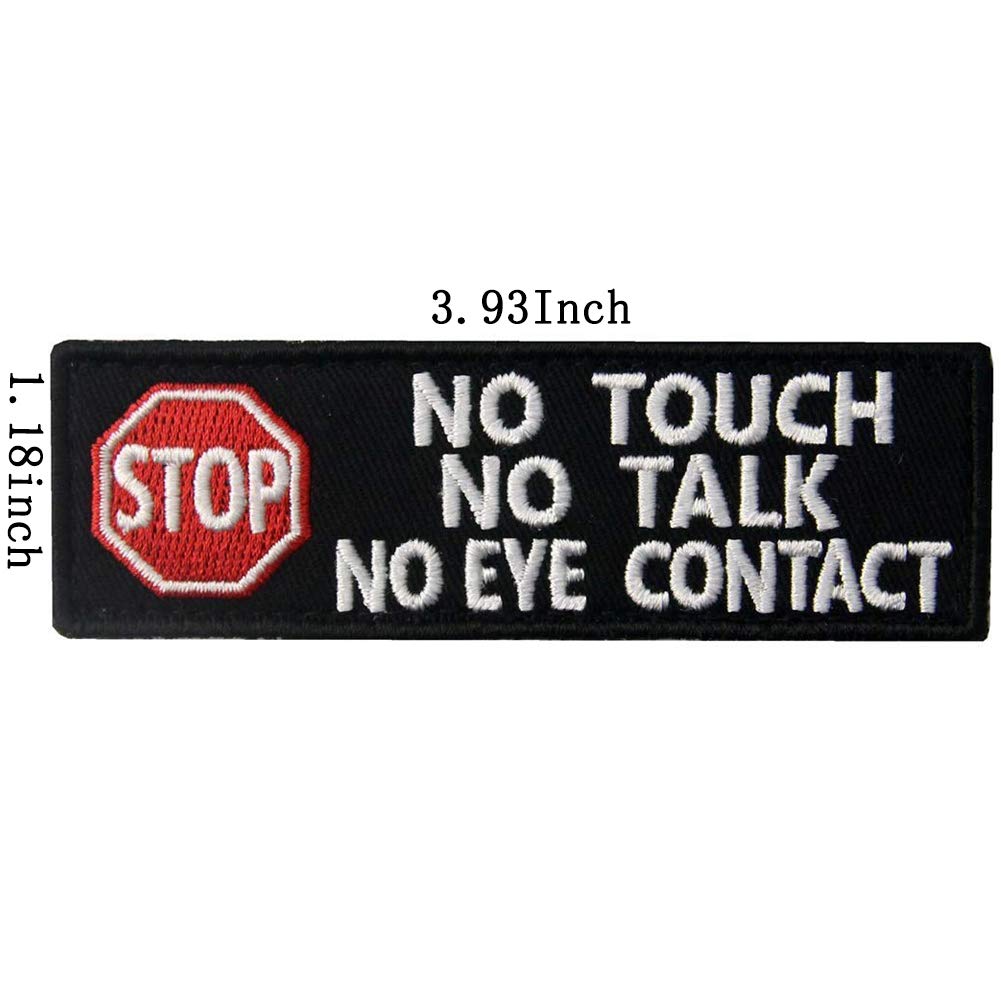 Service Dog Patch, Dog No Touch No Talk, Working Do Not Pet, Ignore Me I'm Working, in Case of Emergency Medic Paramedic Star of Life Emblem Embroidered Fastener Hook Loop Patches - Image 4