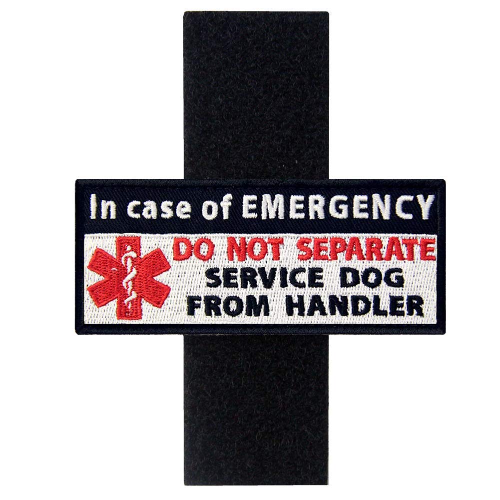 Service Dog Patch, Dog No Touch No Talk, Working Do Not Pet, Ignore Me I'm Working, in Case of Emergency Medic Paramedic Star of Life Emblem Embroidered Fastener Hook Loop Patches - Image 3
