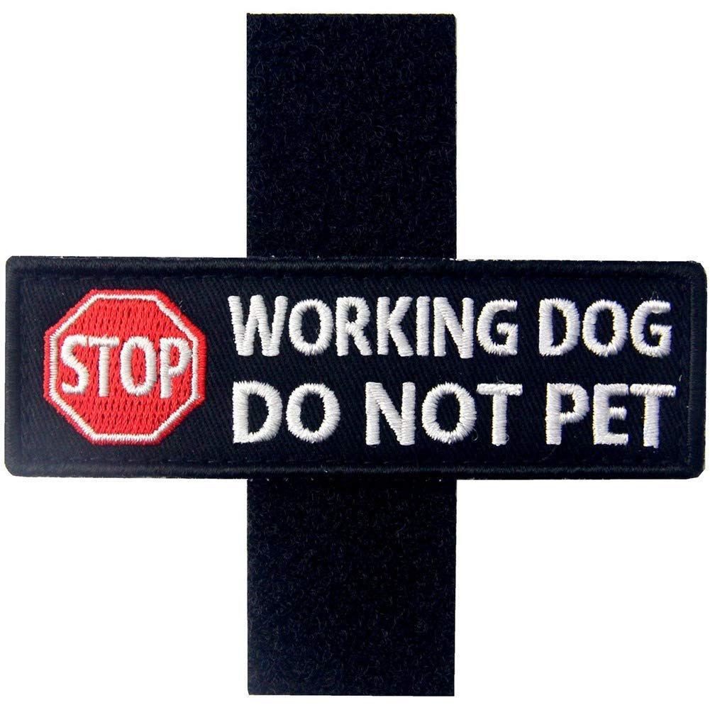 Service Dog Patch, Dog No Touch No Talk, Working Do Not Pet, Ignore Me I'm Working, in Case of Emergency Medic Paramedic Star of Life Emblem Embroidered Fastener Hook Loop Patches - Image 7