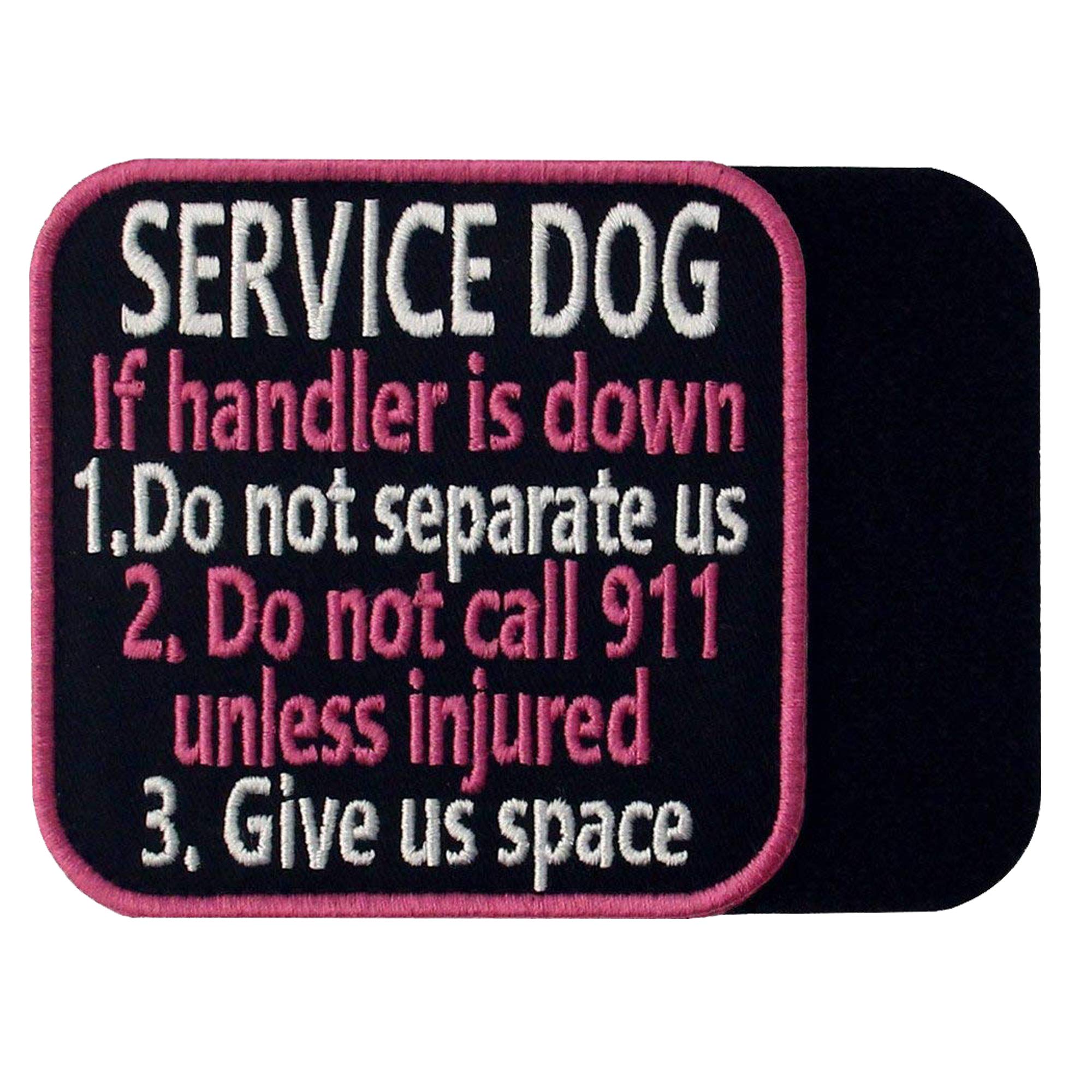 Service Dog Patch If Handler is Down, I'm Working for Her, Ignore Me I'm Working Warning Emblem Embroidered Fastener Hook and Loop Patch for Vests/Harnesses - Image 7