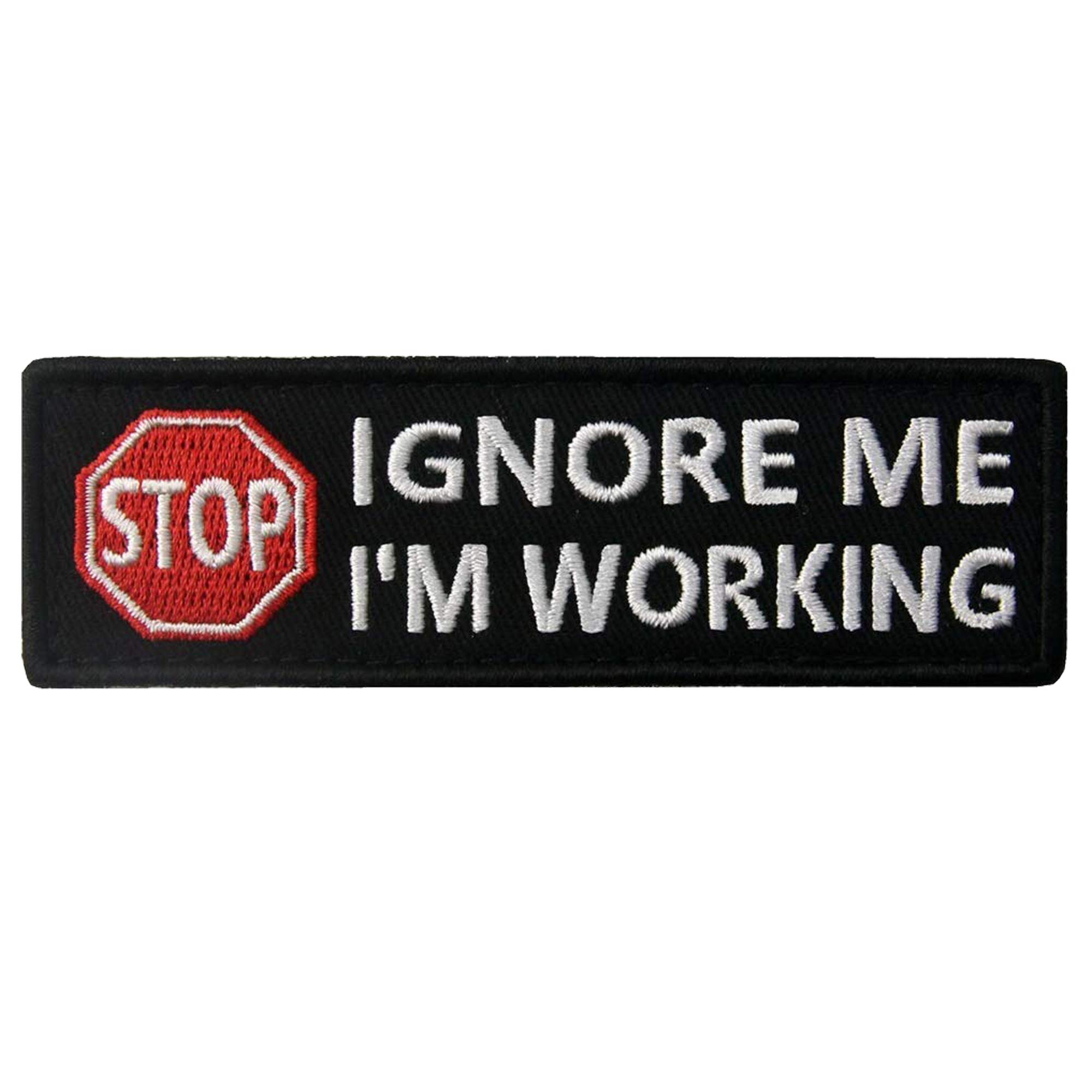 Service Dog Patch If Handler is Down, I'm Working for Her, Ignore Me I'm Working Warning Emblem Embroidered Fastener Hook and Loop Patch for Vests/Harnesses - Image 8
