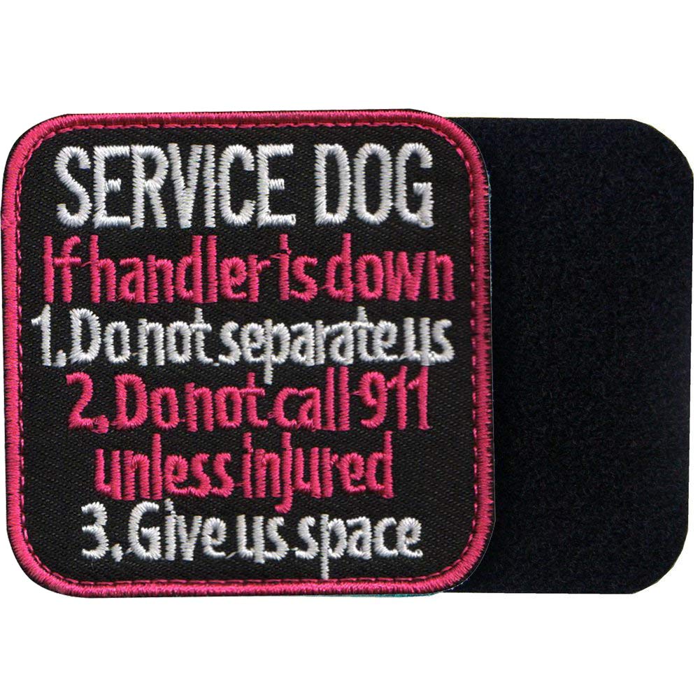 Service Dog Patch Not All Disabilities are Visible, Do My Job Not for Your Entertainment, Medical Alert, If Handler is Down, We are A Team Forever, Do Not Distract Fastener Hook and Loop Patches - Image 6