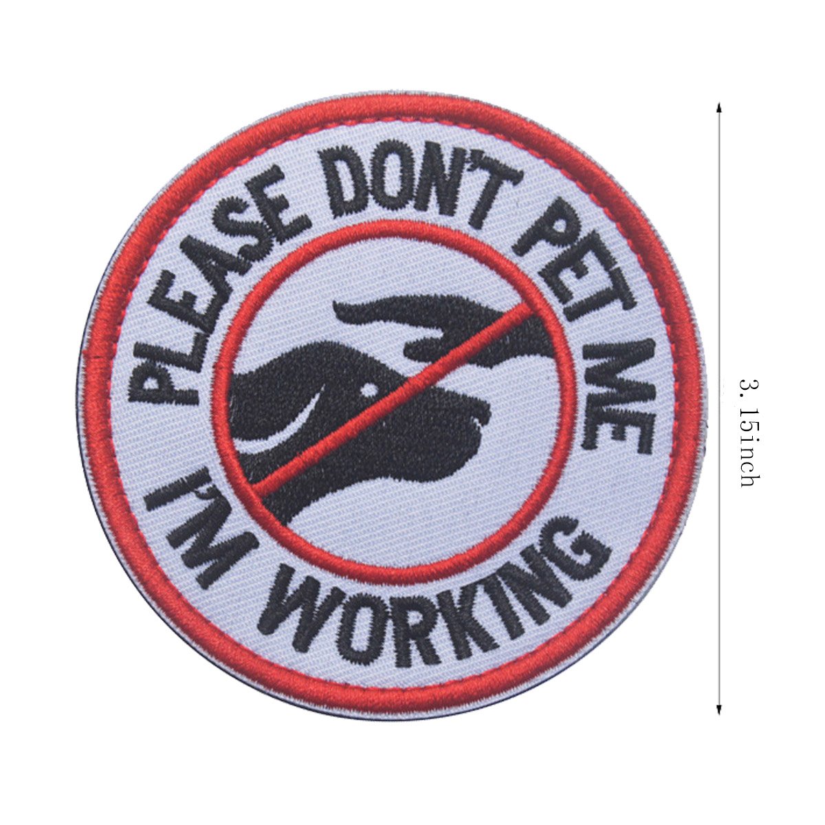 Service Dog Patches, In Training, Not All Disabilities are Visible, I'm Working Please Don't Pet Me, Working , No Touch No Talk No Eye Contact Embroidered Hook and Loop Patches 5 PCS - Image 4