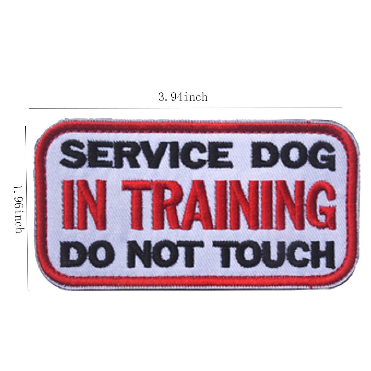 Service Dog Patches, In Training, Not All Disabilities are Visible, I'm Working Please Don't Pet Me, Working , No Touch No Talk No Eye Contact Embroidered Hook and Loop Patches 5 PCS - Image 6