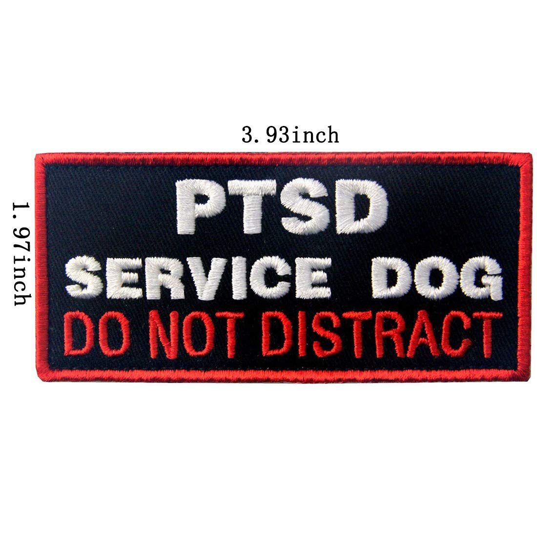 Service Dog PTSD Do Not Distract, Not All Disabilities are Visible Embroidered Fastener Hook and Loop Backing Patches for Vests/Harnesses - Image 7