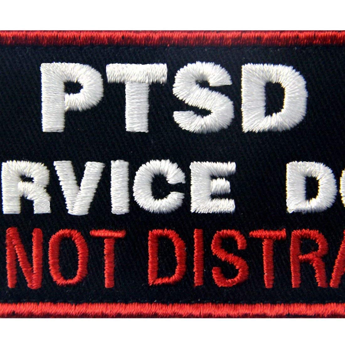 Service Dog PTSD Do Not Distract, Not All Disabilities are Visible, Stress Stress Anxiety Response Vests/Harnesses Emblem Embroidered Fastener Hook Loop Backing Patches - Image 3