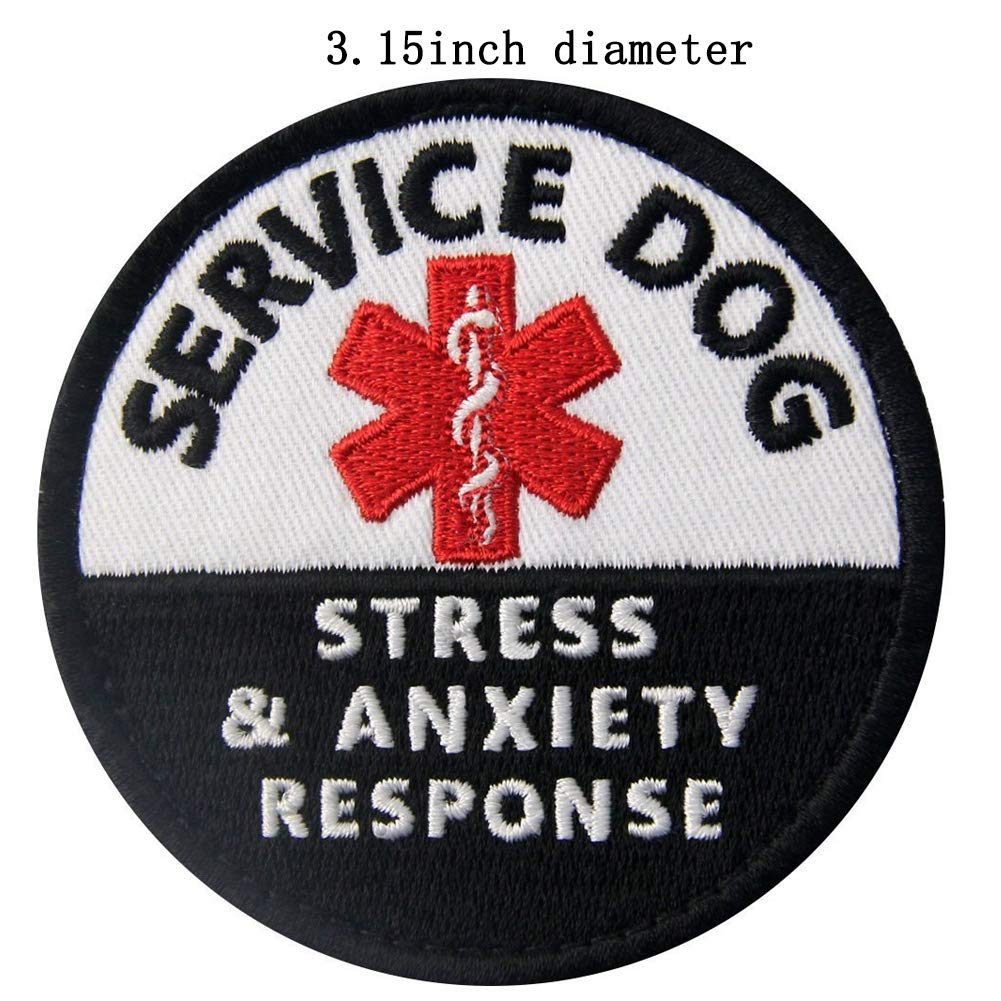 Service Dog PTSD Do Not Distract, Not All Disabilities are Visible, Stress Stress Anxiety Response Vests/Harnesses Emblem Embroidered Fastener Hook Loop Backing Patches - Image 7
