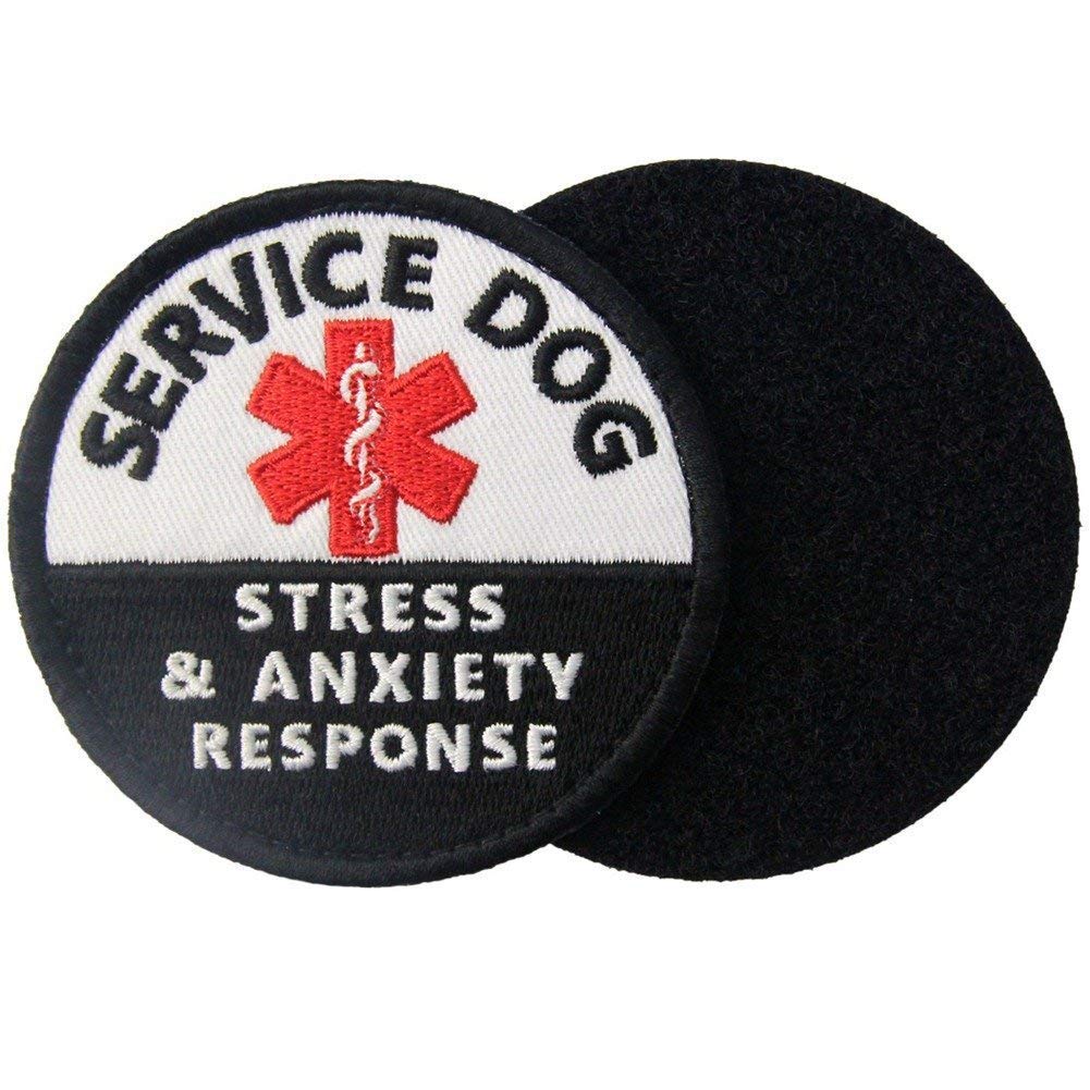 Service Dog PTSD Do Not Distract, Not All Disabilities are Visible, Stress Stress Anxiety Response Vests/Harnesses Emblem Embroidered Fastener Hook Loop Backing Patches - Image 8