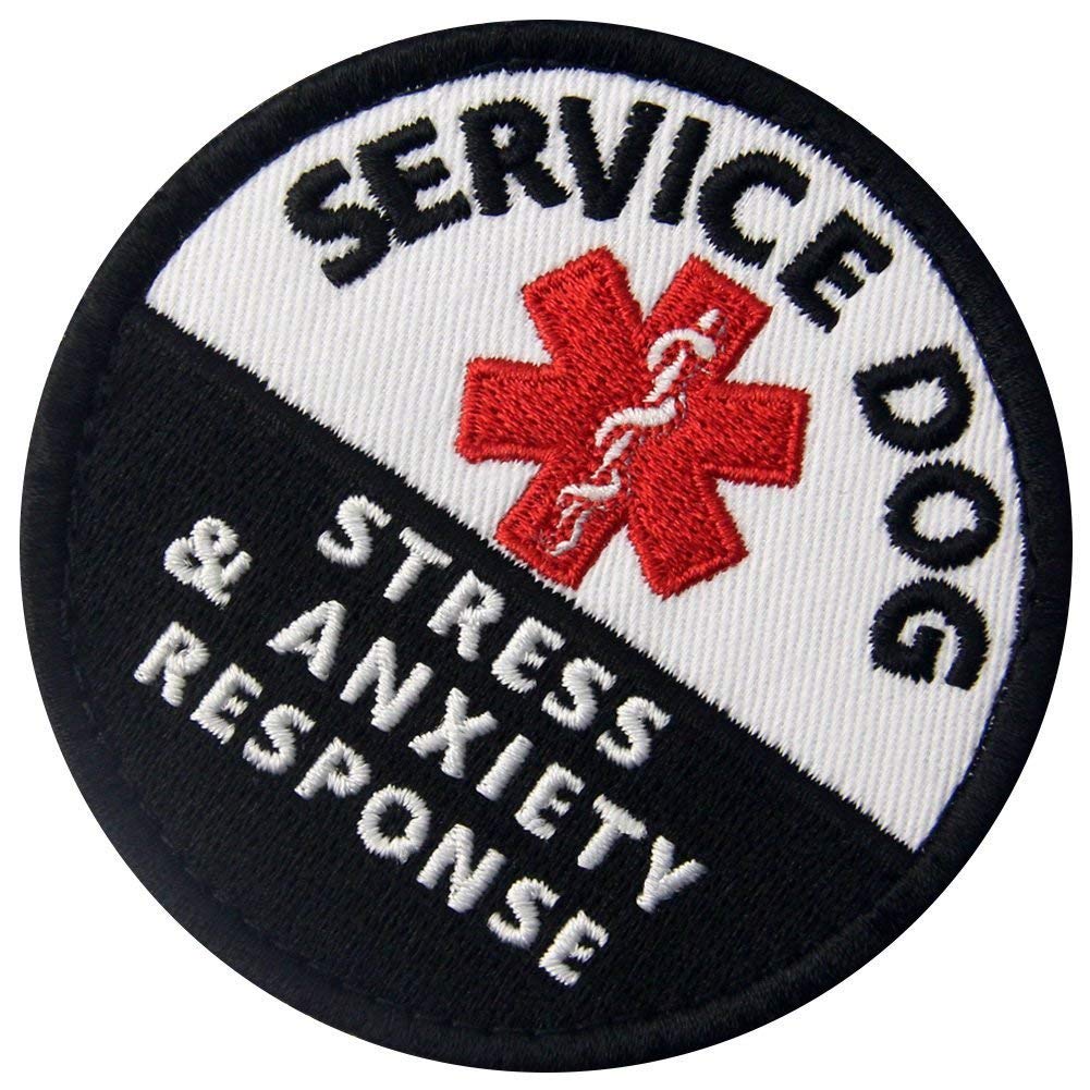 Service Dog PTSD Do Not Distract, Not All Disabilities are Visible, Stress Stress Anxiety Response Vests/Harnesses Emblem Embroidered Fastener Hook Loop Backing Patches - Image 9