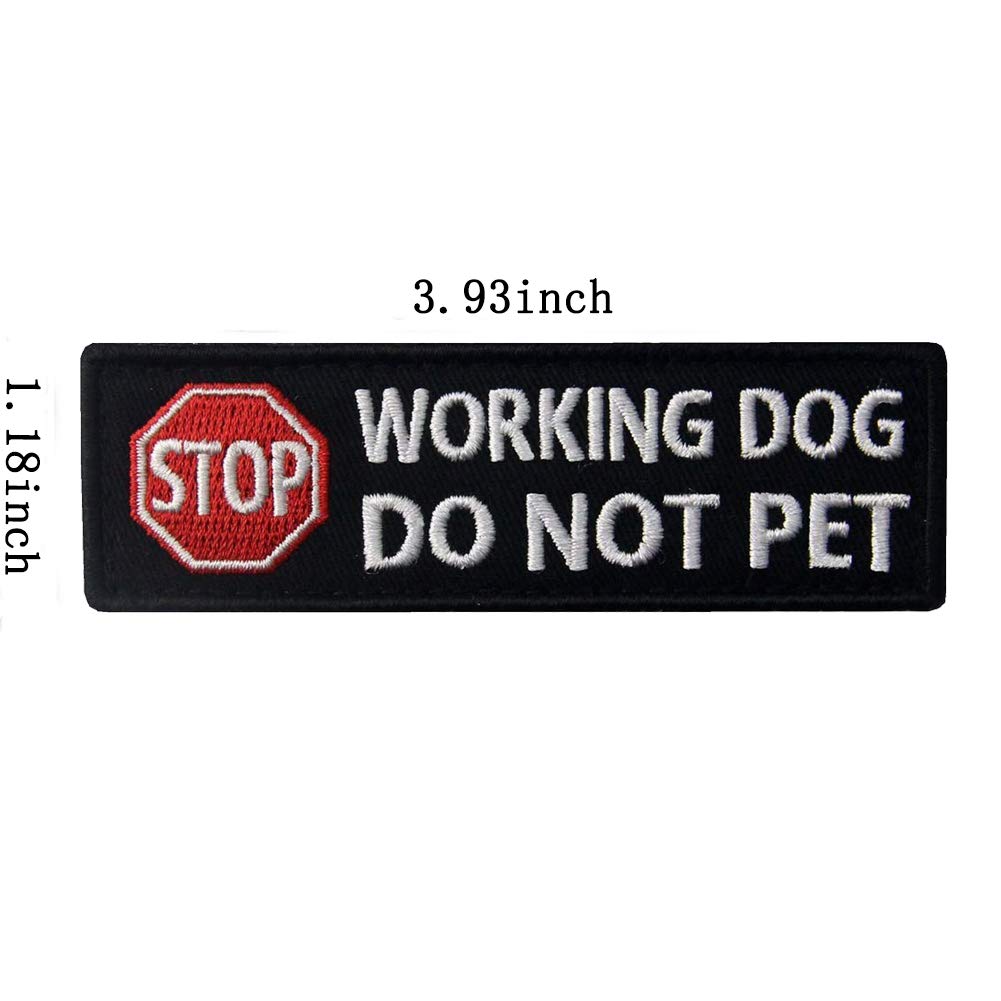 Service Dog Patch, Dog No Touch No Talk, Working Do Not Pet, Ignore Me I'm Working, in Case of Emergency Medic Paramedic Star of Life Emblem Embroidered Fastener Hook Loop Patches - Image 6