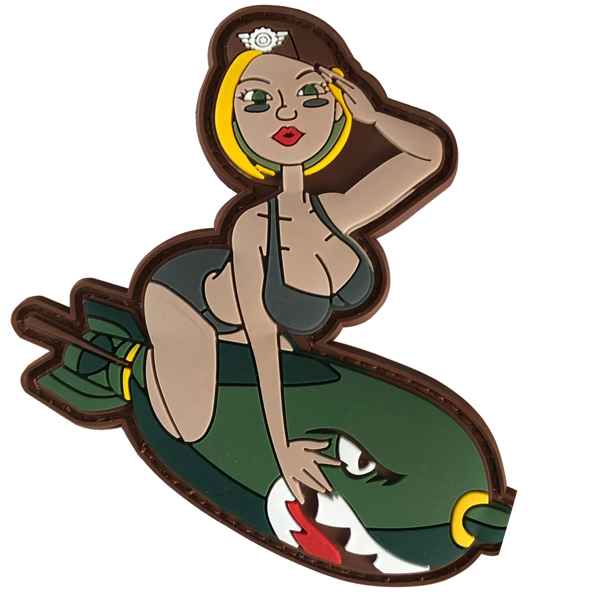 Sexy Bikini Woman on F-Bomb PVC Tactical Morale Patch 3.54 x 3.74 inches - Hook Backed - Image 4