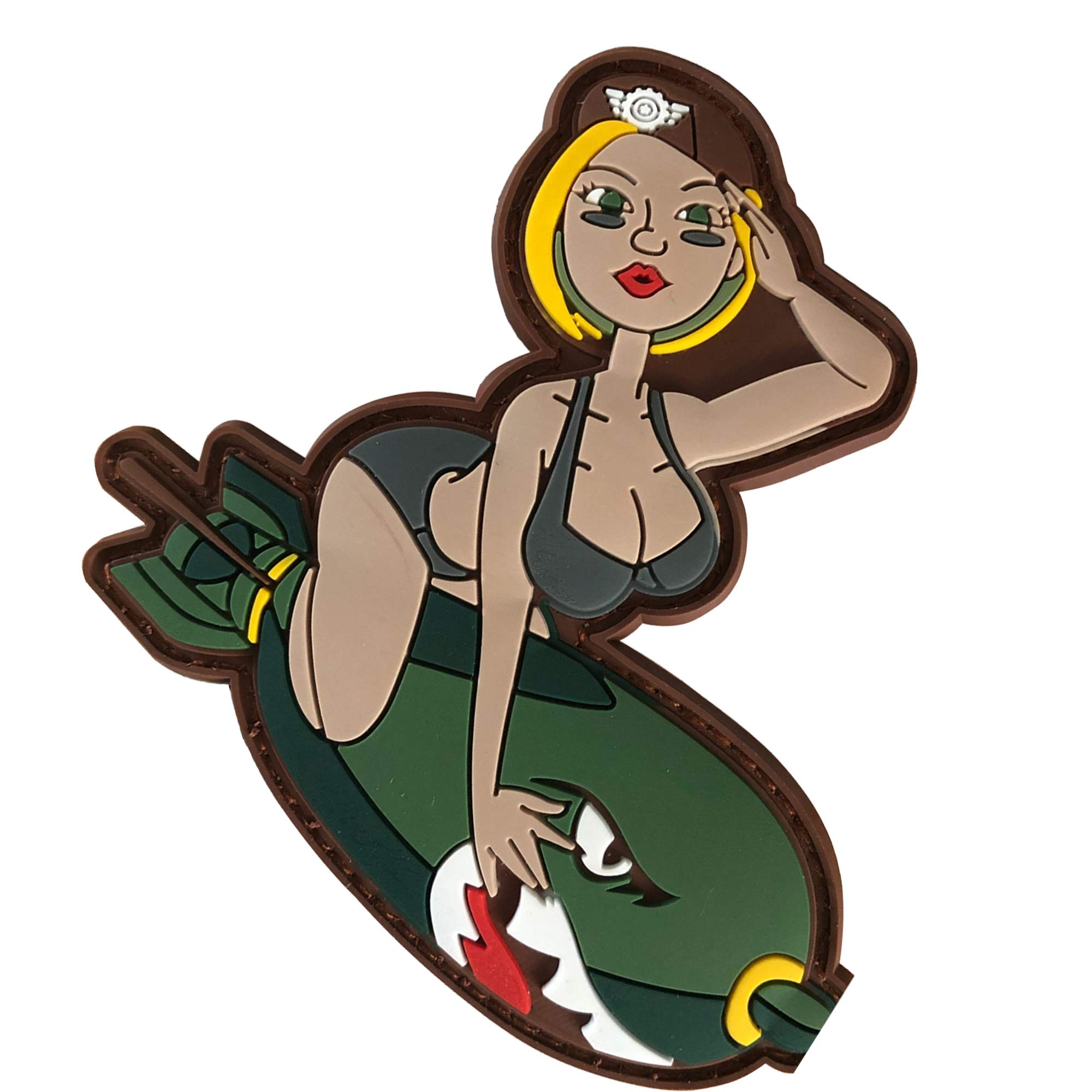 Sexy Bikini Woman on F-Bomb PVC Tactical Morale Patch 3.54 x 3.74 inches - Hook Backed - Image 5