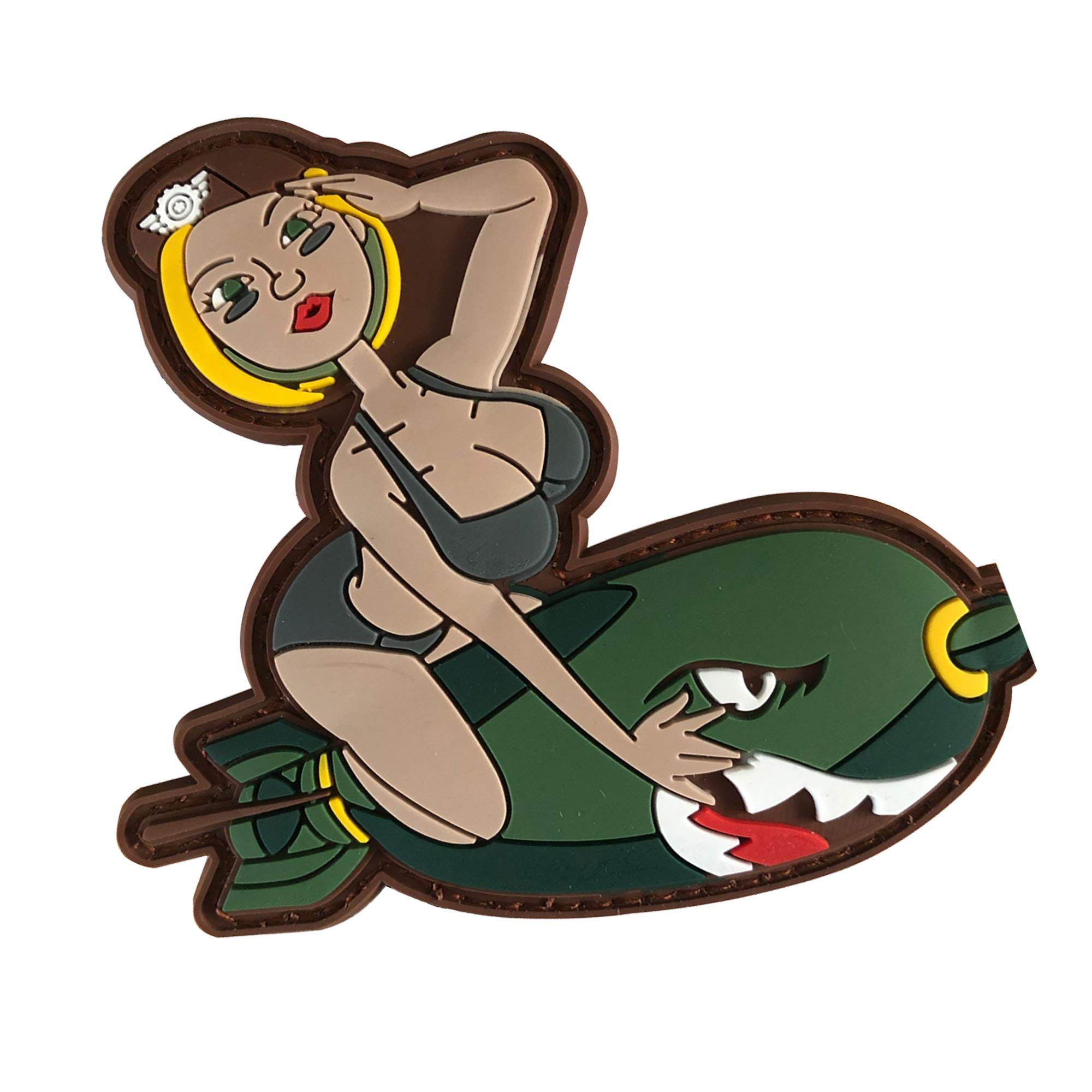 Sexy Bikini Woman on F-Bomb PVC Tactical Morale Patch 3.54 x 3.74 inches - Hook Backed - Image 7