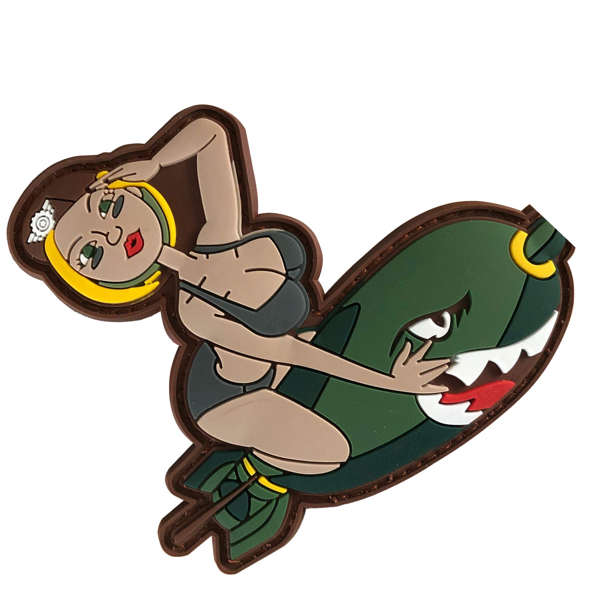 Sexy Bikini Woman on F-Bomb PVC Tactical Morale Patch 3.54 x 3.74 inches - Hook Backed - Image 8