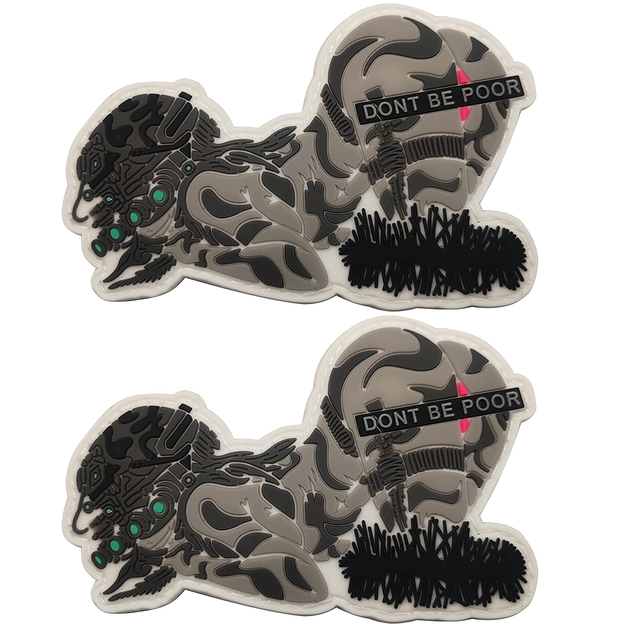 Sexy Female Soldier Bikini Don't Be Poor PVC Morale Patches Tactical Military Emblem Badges Sewing Appliques