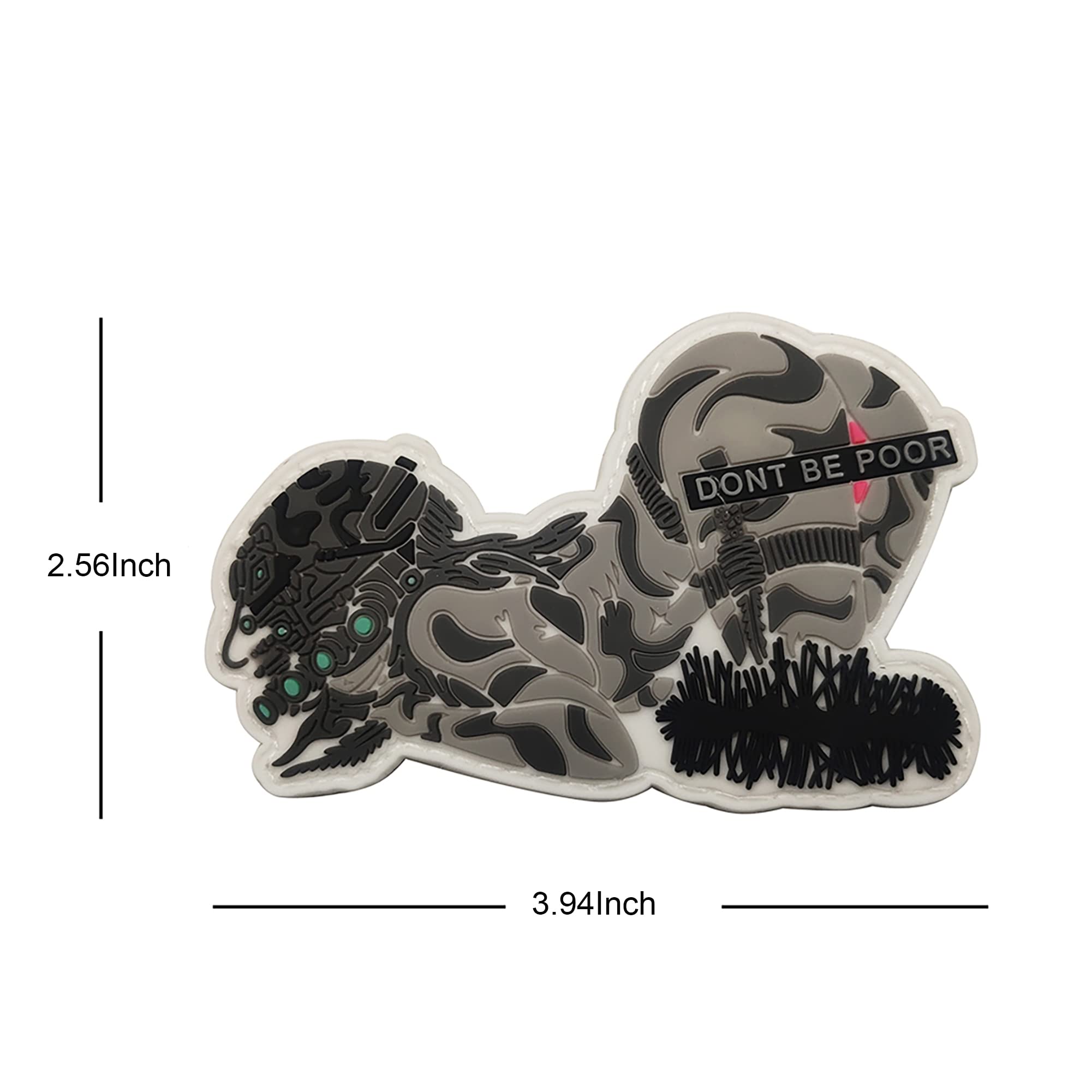 Sexy Female Soldier Bikini Don't Be Poor PVC Morale Patches Tactical Military Emblem Badges Sewing Appliques - Image 2