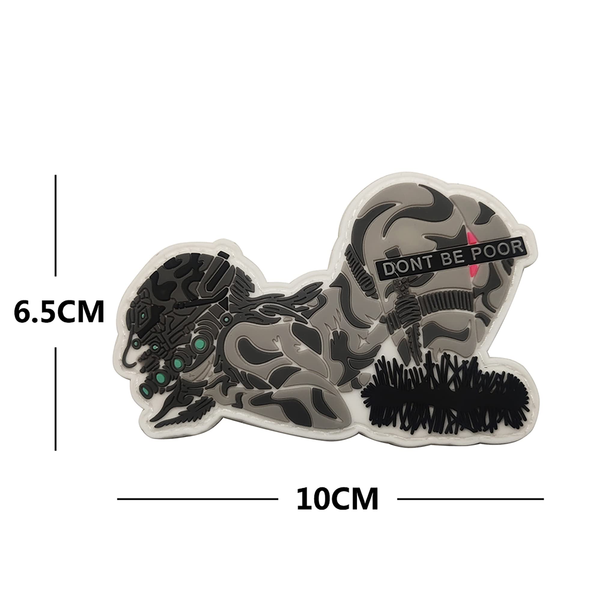 Sexy Female Soldier Bikini Don't Be Poor PVC Morale Patches Tactical Military Emblem Badges Sewing Appliques - Image 3