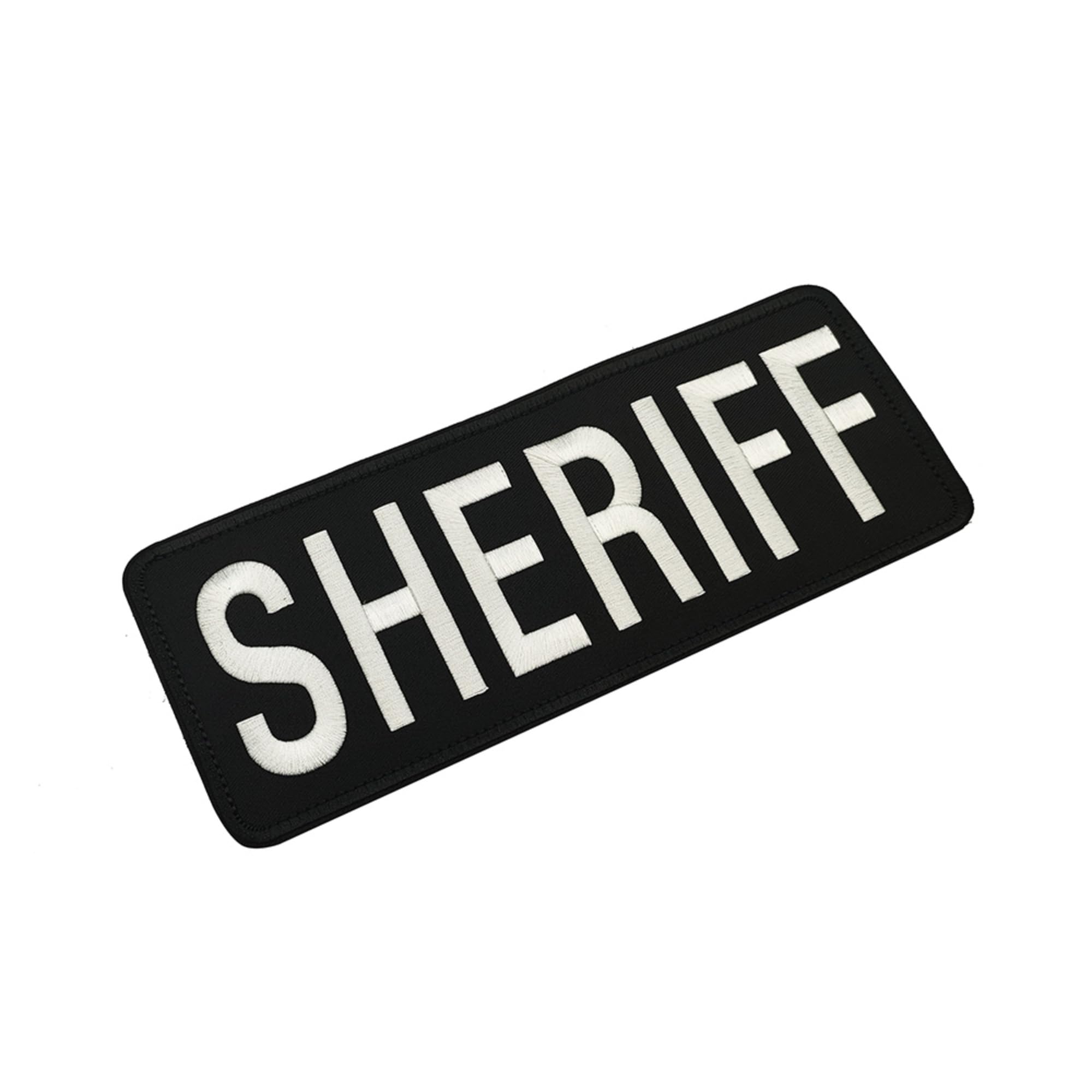 Sheriff Embroidered Appliques Patches, Fabric Embroidery Patch Sewing Applique Tactical Morale Military Emblem Badges with Fastener Hook and Loop Backing for Clothes, Backpacks, Vests, 4.92 x 1.97Inch - Image 7