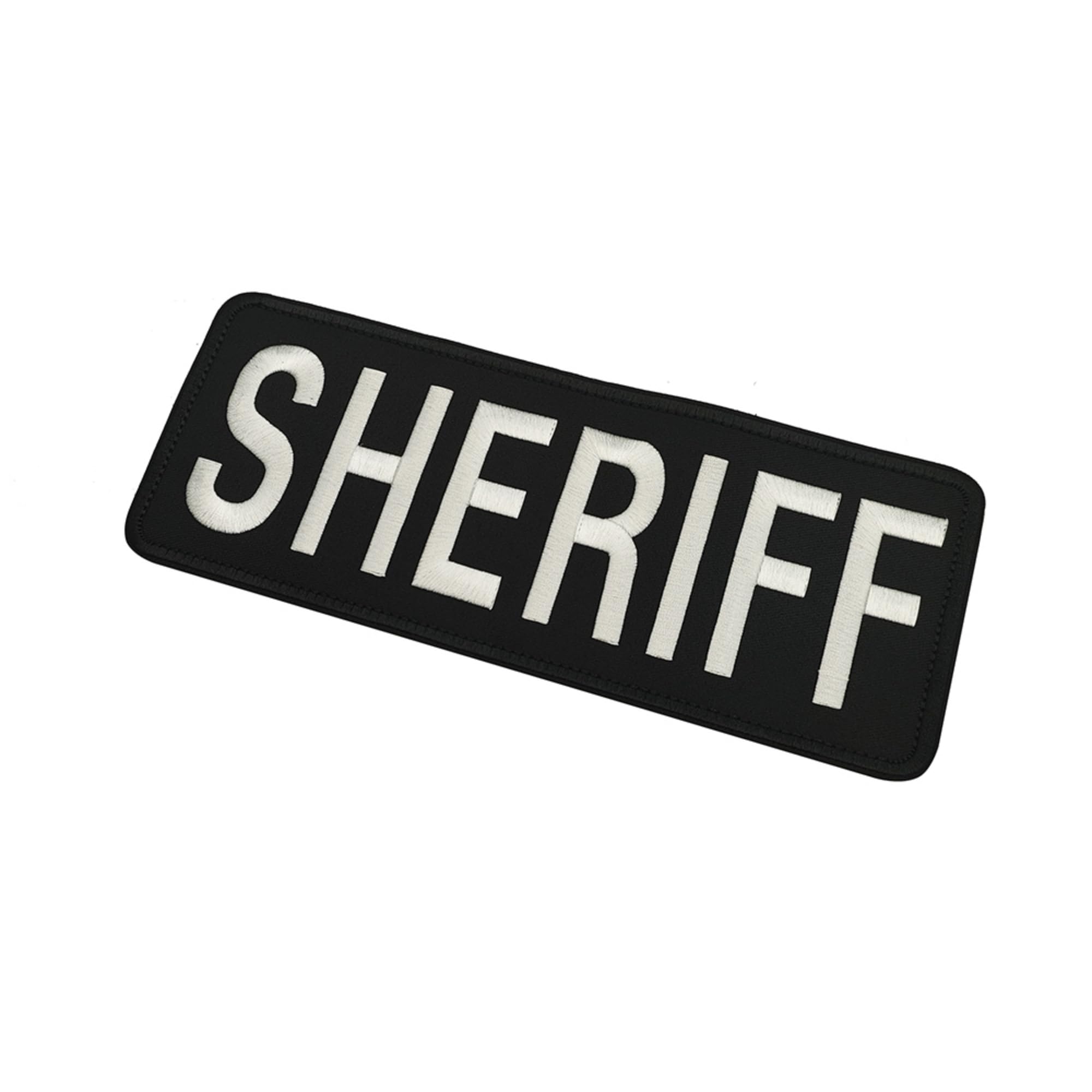 Sheriff Embroidered Appliques Patches, Fabric Embroidery Patch Sewing Applique Tactical Morale Military Emblem Badges with Fastener Hook and Loop Backing for Clothes, Backpacks, Vests, 4.92 x 1.97Inch - Image 8