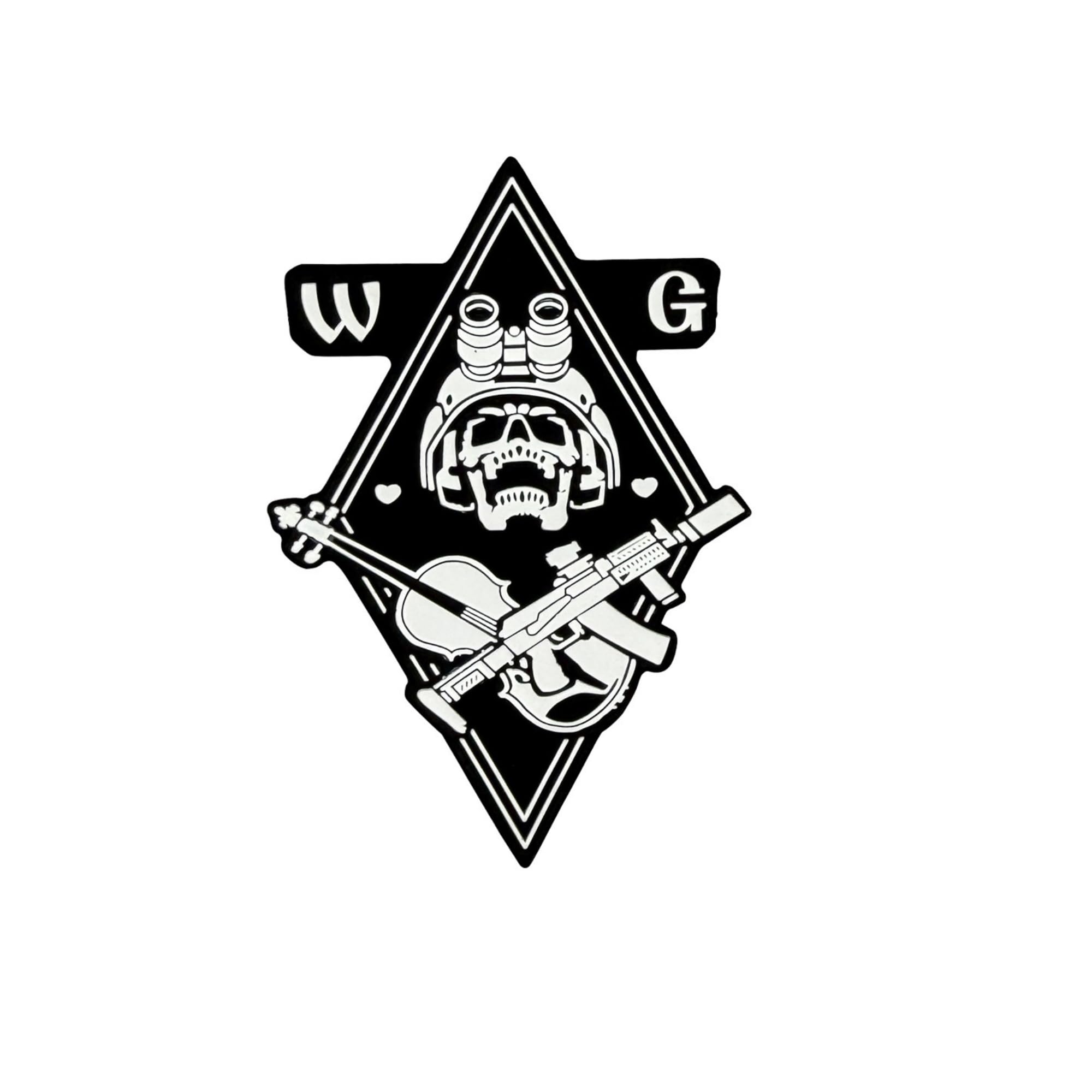 Skull Telescope PVC Rubber Tactical Morale Patches, 2.36 x 3.5 Inch, Hook and Loop Backing
