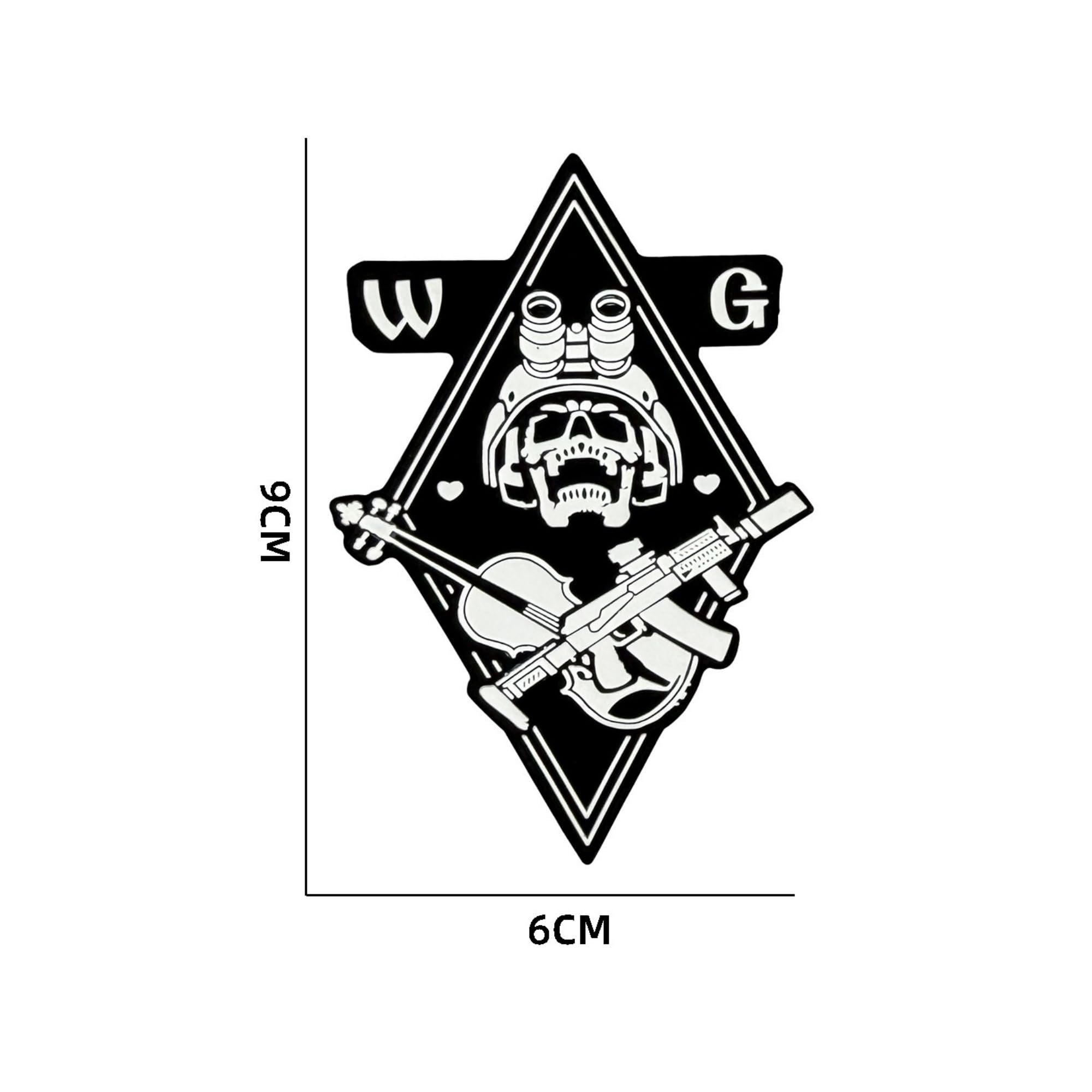 Skull Telescope PVC Rubber Tactical Morale Patches, 2.36 x 3.5 Inch, Hook and Loop Backing - Image 2