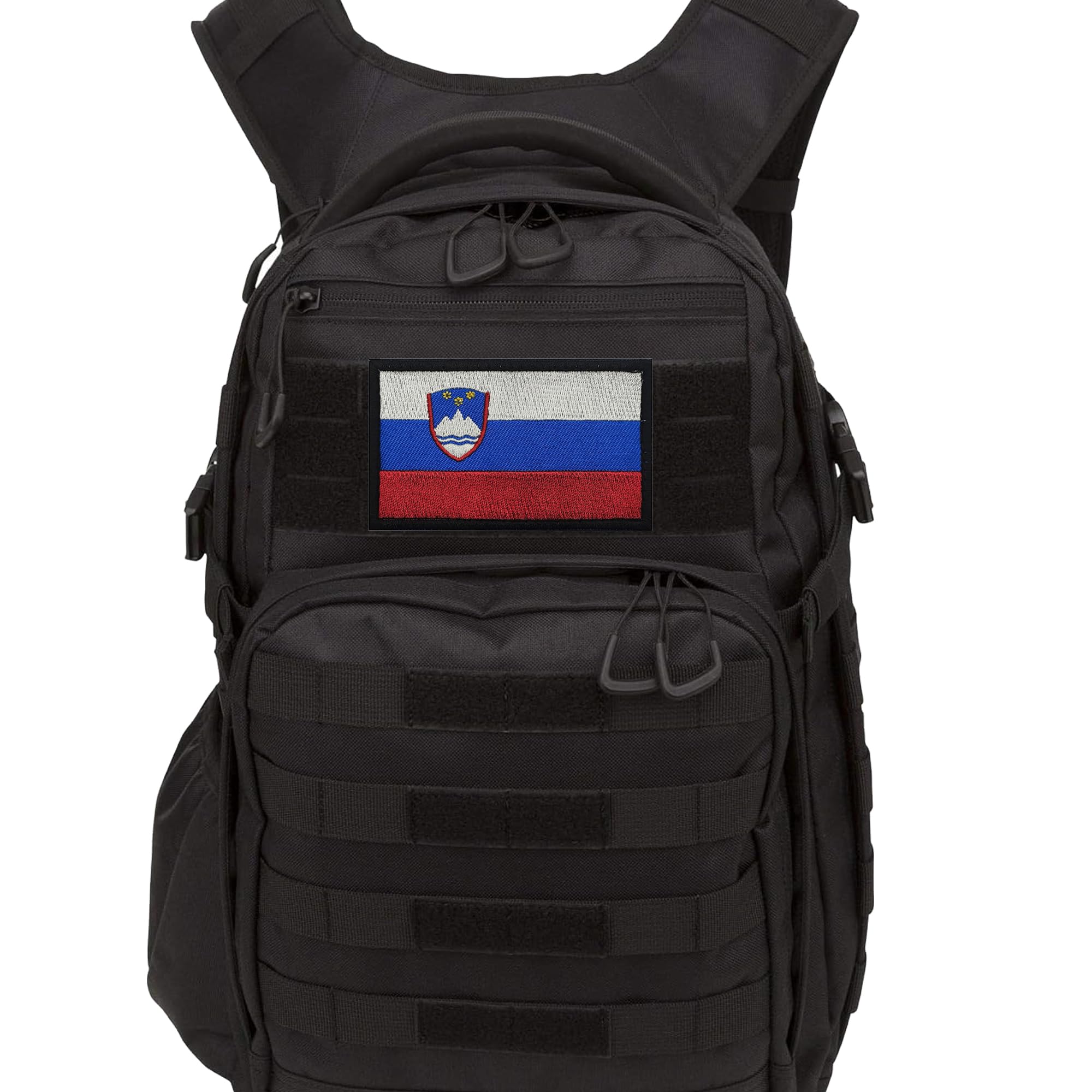 Slovenia Flag Embroidered Appliques Patches, Slovenian Flags Military Tactical Morale Patch, Hook and Loop Backing, 3.15 x 1.97 Inch, 2-Pack - Image 4