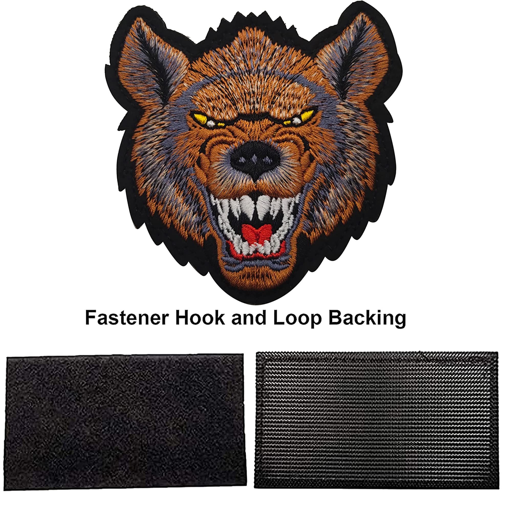 Spotted Hyena Tactical Military Morale Embroidered Patch - Pet Animal Costume Accessory Kit Fastener Hook and Loop Backing Badges Appliques - Image 3