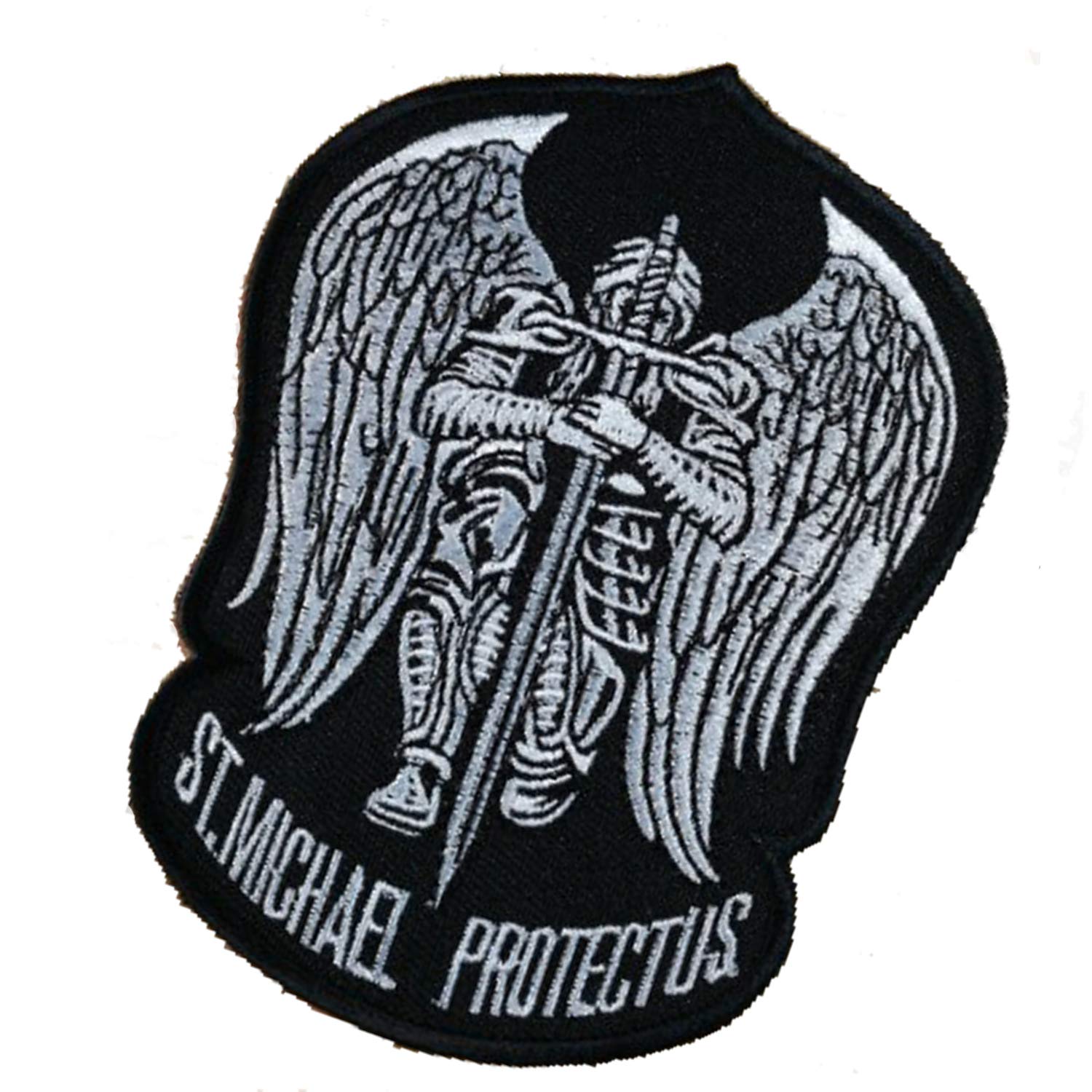 St. Saint Michael Protect Us Embroidered Patch Tactical Military Army Operator Patches with Hook and Loop Fasteners Backing 3.54 x 4.72 inches - Image 7