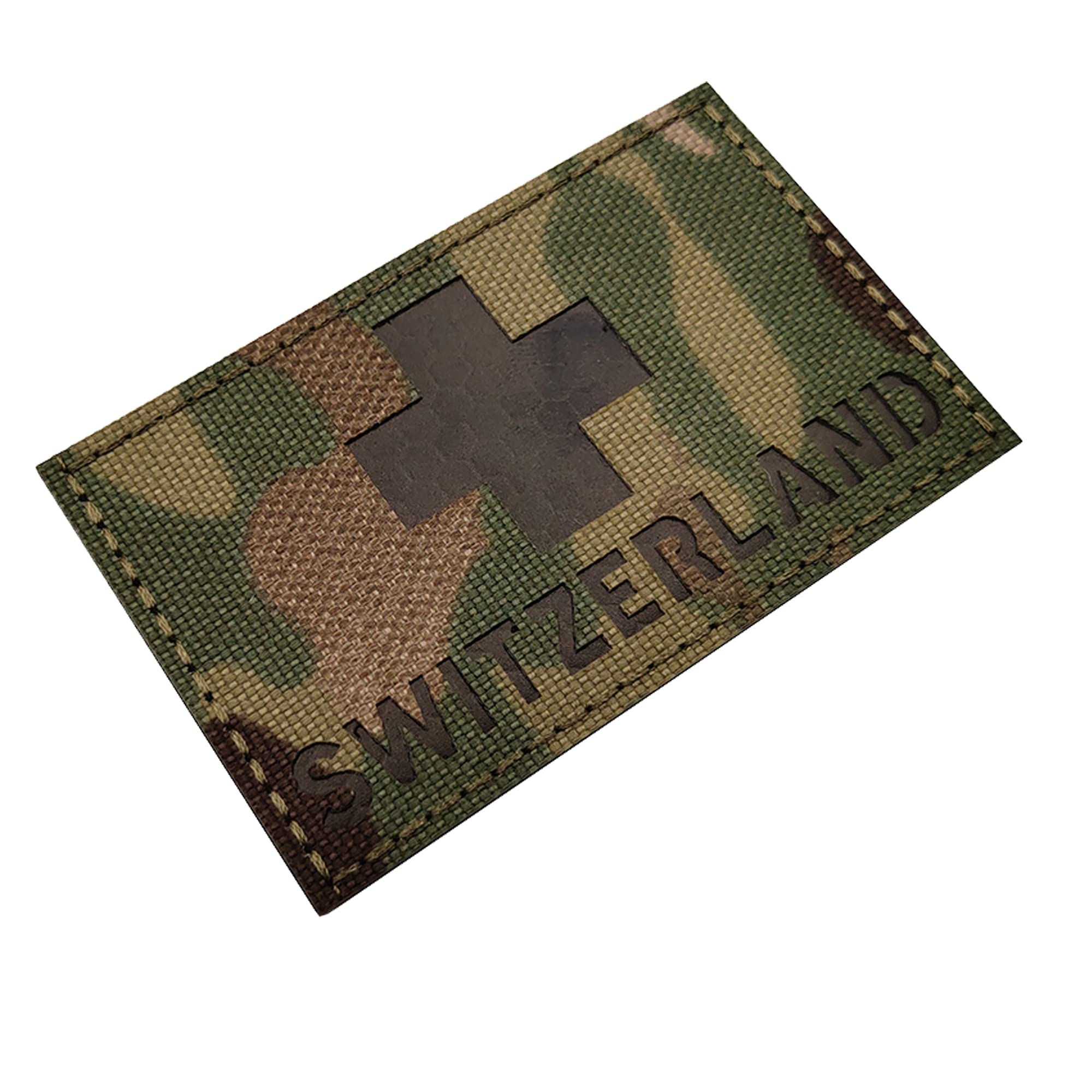Switzerland Flag IR Infrared Reflective Patches, Swiss Flags Tactical Military Morale Badges Sew On Appliques Hook and Loop Fasteners Attach - Image 5