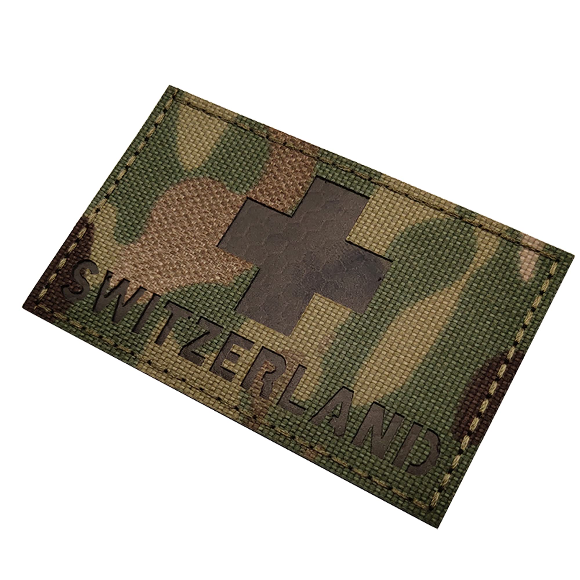Switzerland Flag IR Infrared Reflective Patches, Swiss Flags Tactical Military Morale Badges Sew On Appliques Hook and Loop Fasteners Attach - Image 6