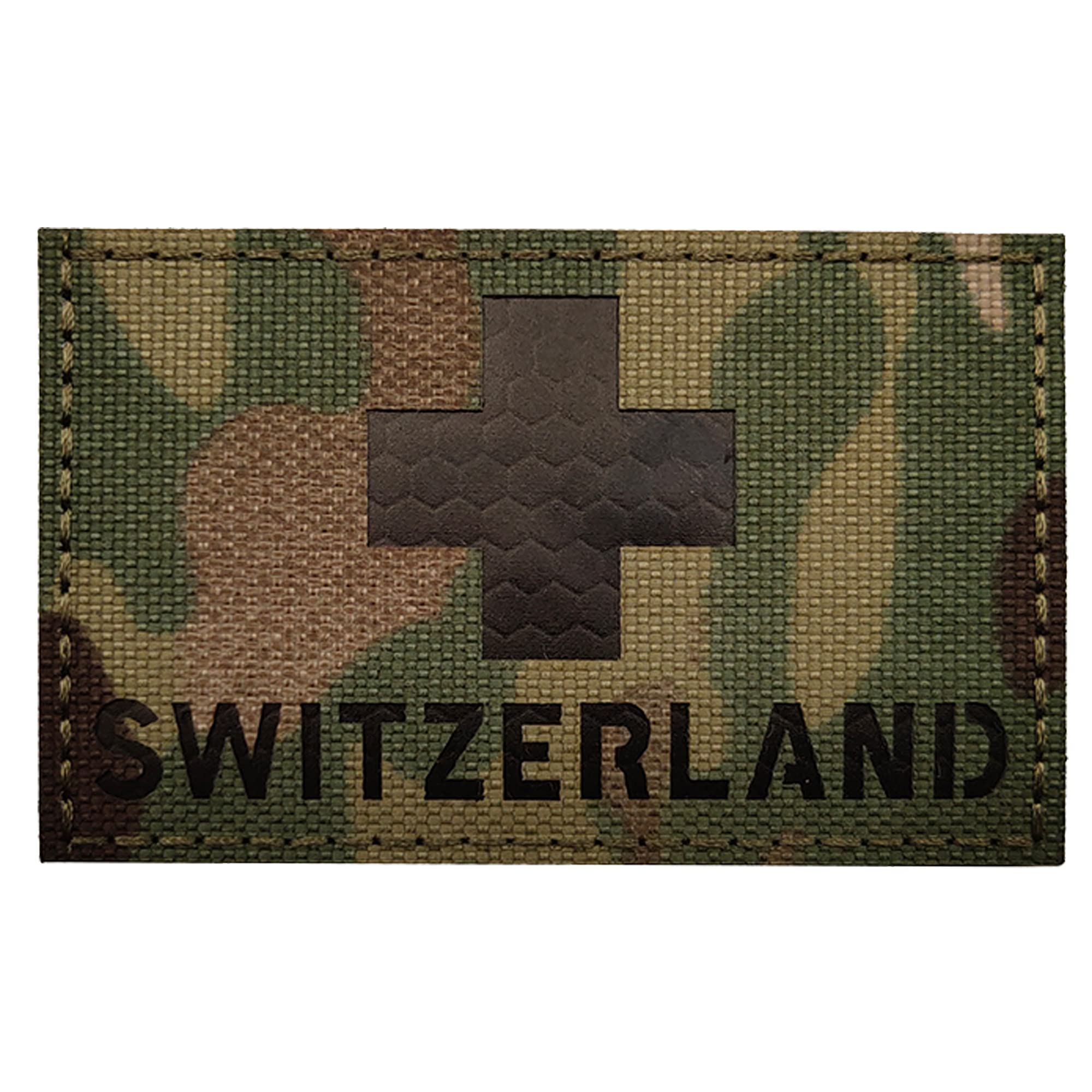 Switzerland Flag IR Infrared Reflective Patches, Swiss Flags Tactical Military Morale Badges Sew On Appliques Hook and Loop Fasteners Attach - Image 7