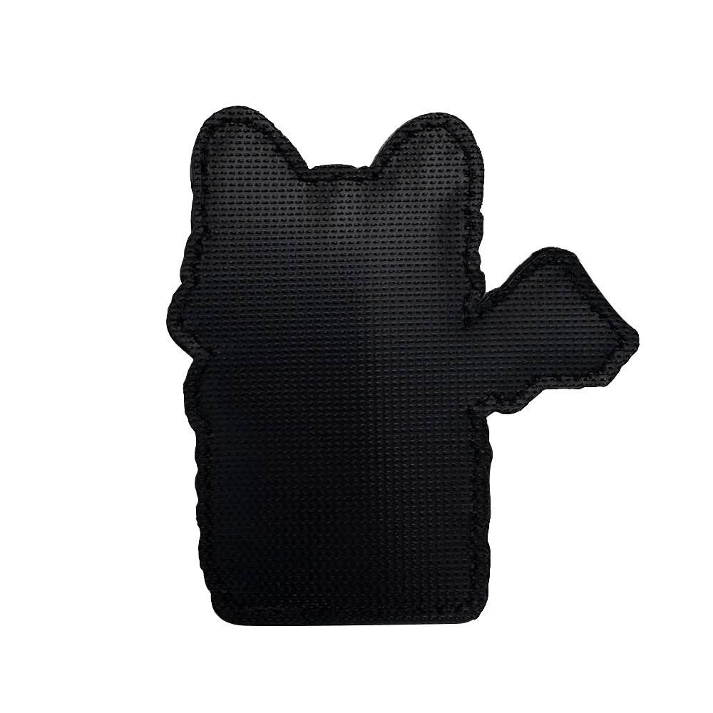 Tactical Cat PVC Morale Patch, Glow in Dark, Rifle Design, Camouflage Body Armor, Hook Backing, 3.35 x 3.11 Inches - Image 3