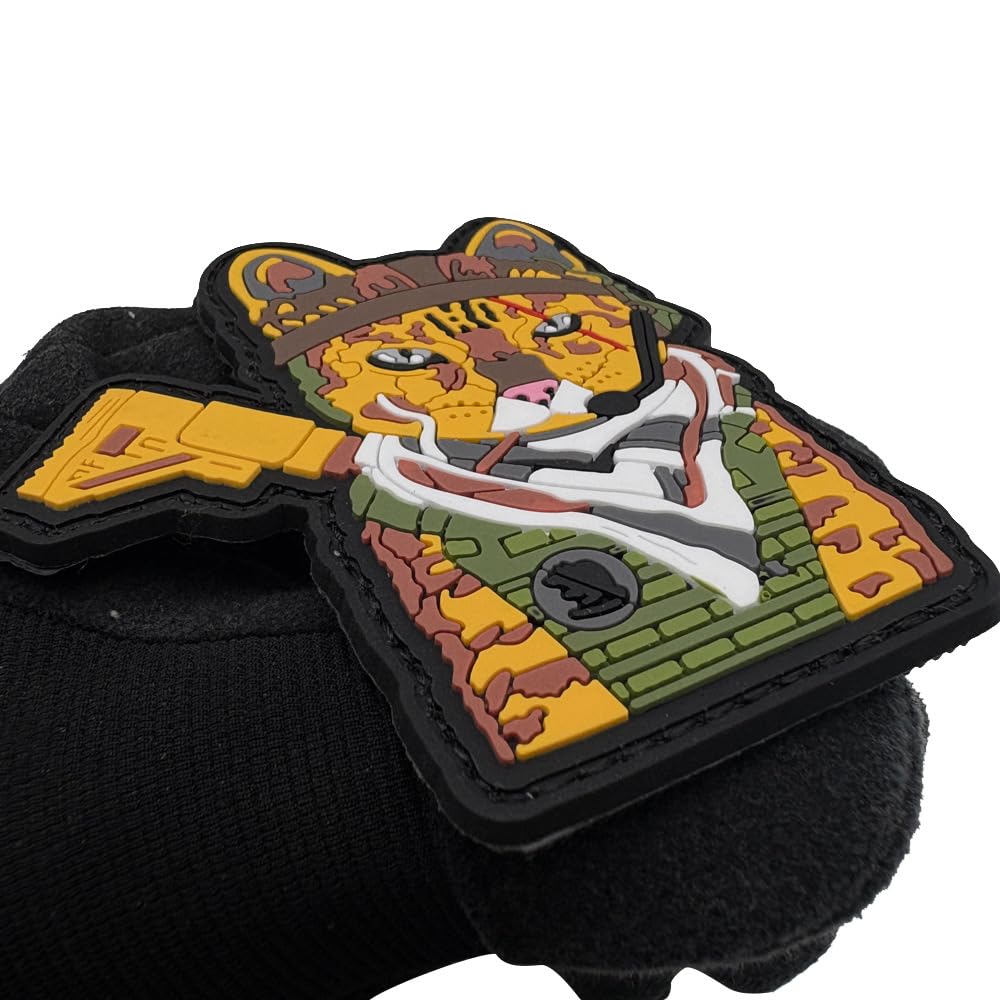 Tactical Cat PVC Morale Patch, Glow in Dark, Rifle Design, Camouflage Body Armor, Hook Backing, 3.35 x 3.11 Inches - Image 5