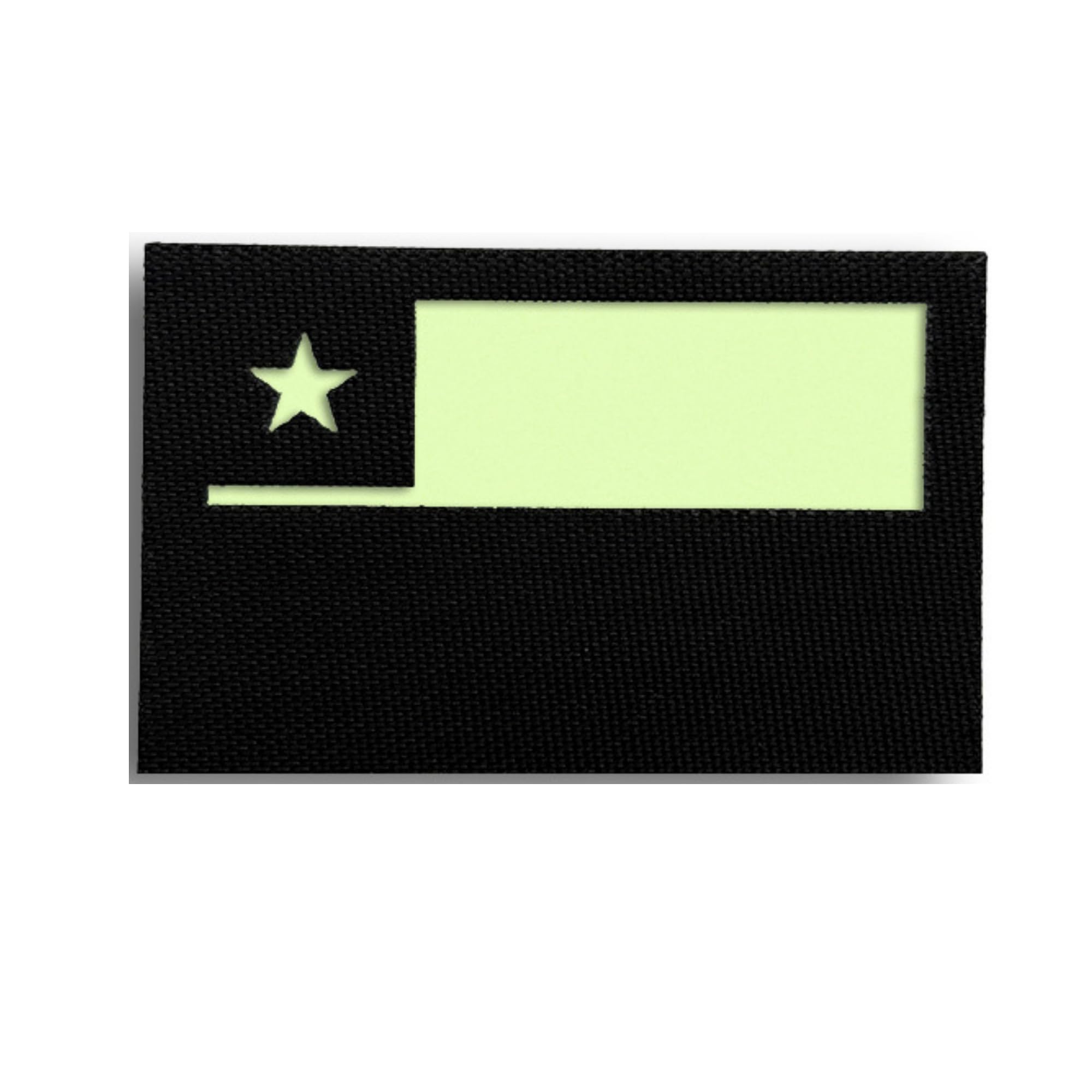 Tactical Chile Flag Noctilucent IR Reflective Patches, Black and Glow-in-Dark, Chilean Military Emblem Badges Fabric Appliqué Patch, Hook Fastener Backing, 8 x 5 cm, 2-Pack - Image 3