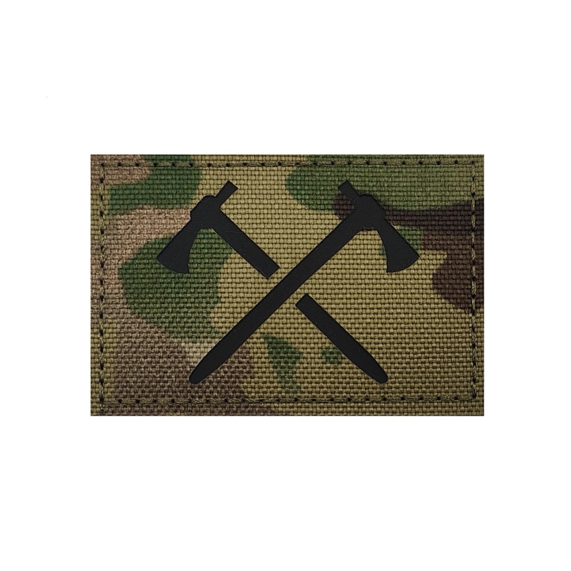 Tactical Crossed Axes Reflective Patch, Military Camouflage Pattern, Hook and Loop Backing, 2.95 x 1.97Inch, 2-Pack - Image 6