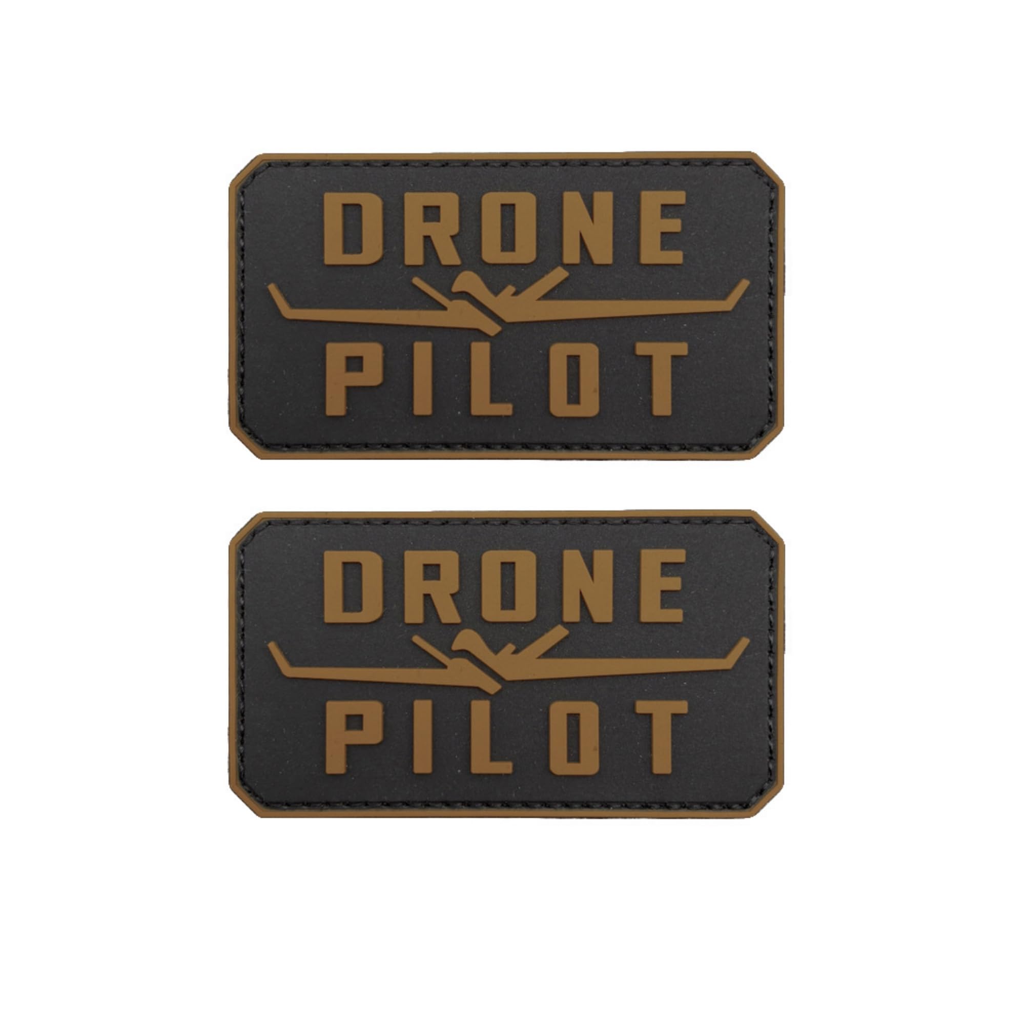 Tactical Drone Pilot PVC Patches, 3.54 x 1.97 inch, Hook and Loop Backing, Military Style Badges