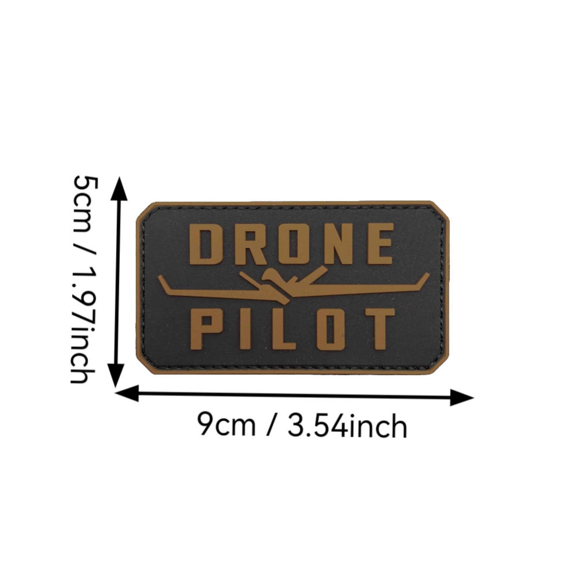 Tactical Drone Pilot PVC Patches, 3.54 x 1.97 inch, Hook and Loop Backing, Military Style Badges - Image 2