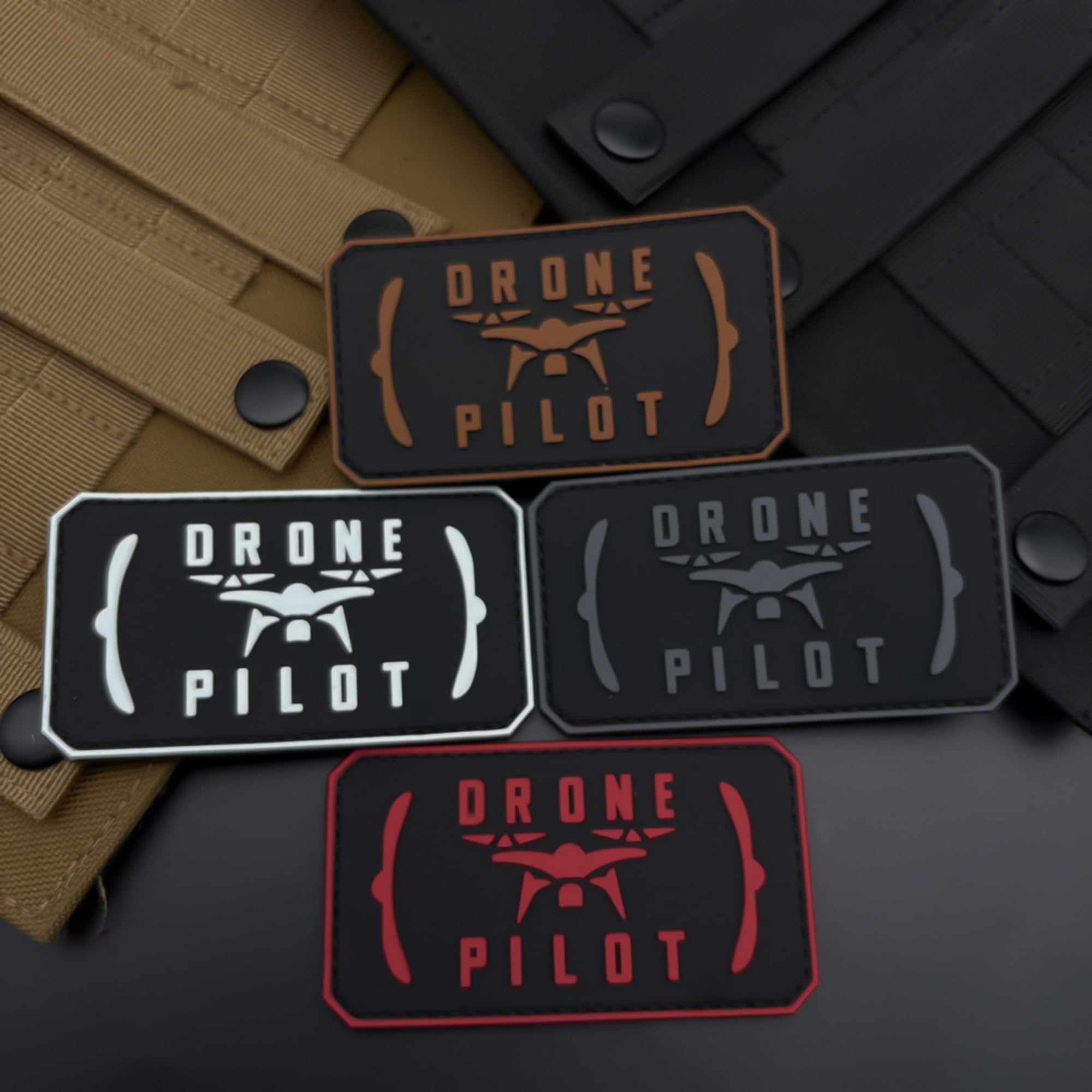 Tactical Drone Pilot PVC Patches, 3.54 x 1.97 inch, Hook and Loop Backing, Military Style Badges - Image 5