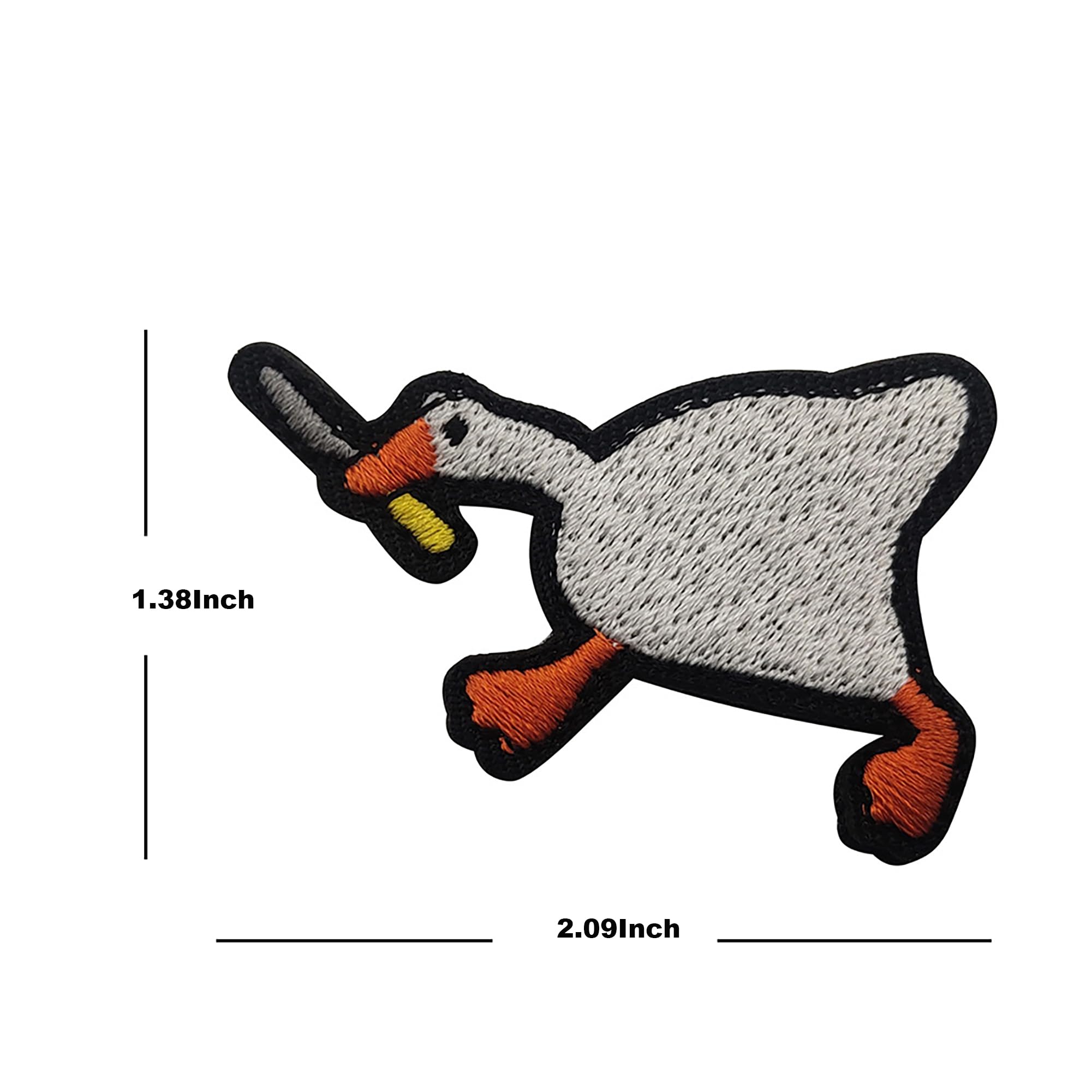 Tactical Embroidered Funny Patch Peace was Never an Option - Cute Duck Bite Knife Patches - Cool Army Goose Meme with Explosive Appliques for Dog Vests, Backpacks, Jackets, Jeans, Hats - Image 2