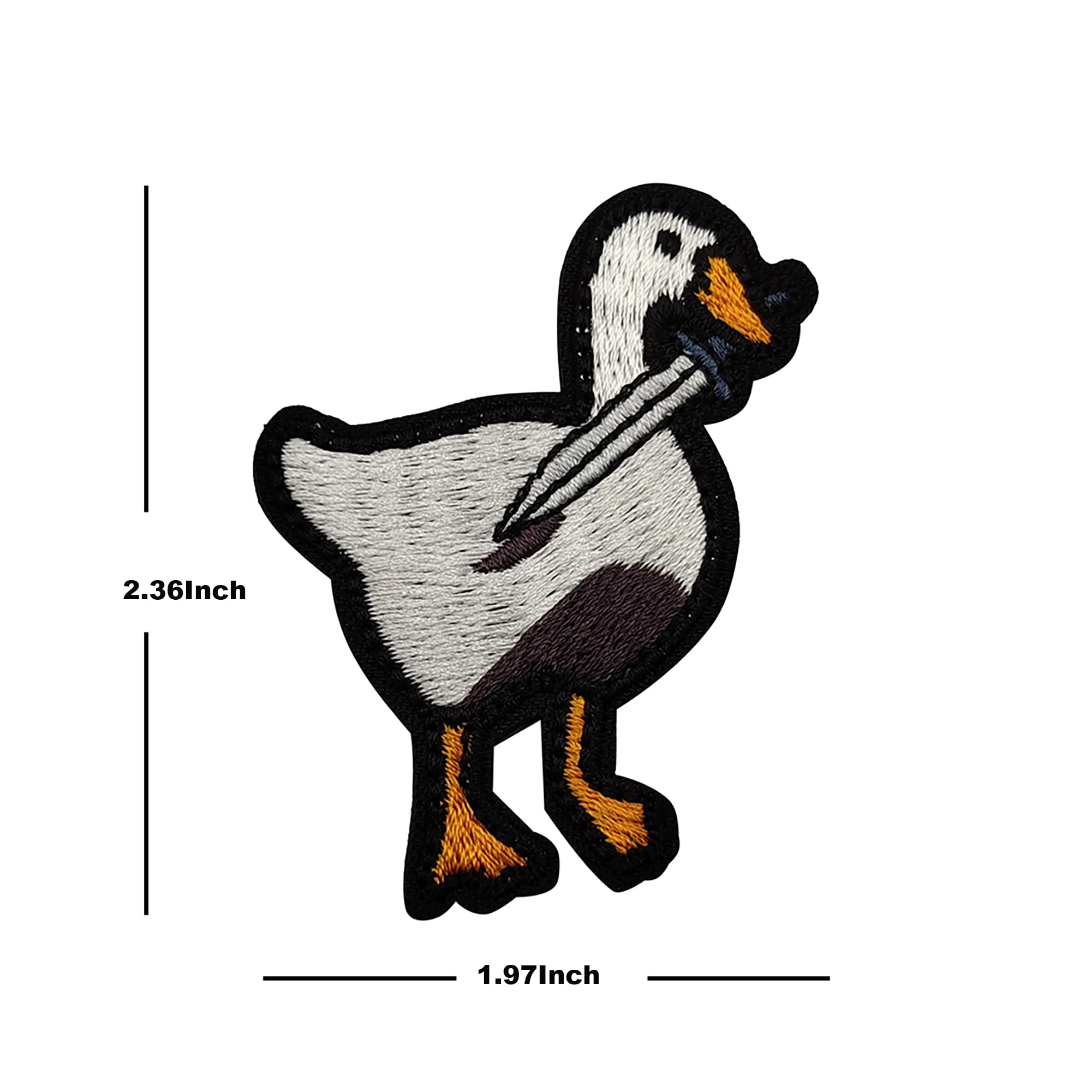 Tactical Embroidered Funny Patch Peace was Never an Option - Cute Duck Bite Knife Patches - Cool Army Goose Meme with Explosive Appliques for Dog Vests, Backpacks, Jackets, Jeans, Hats - Image 5