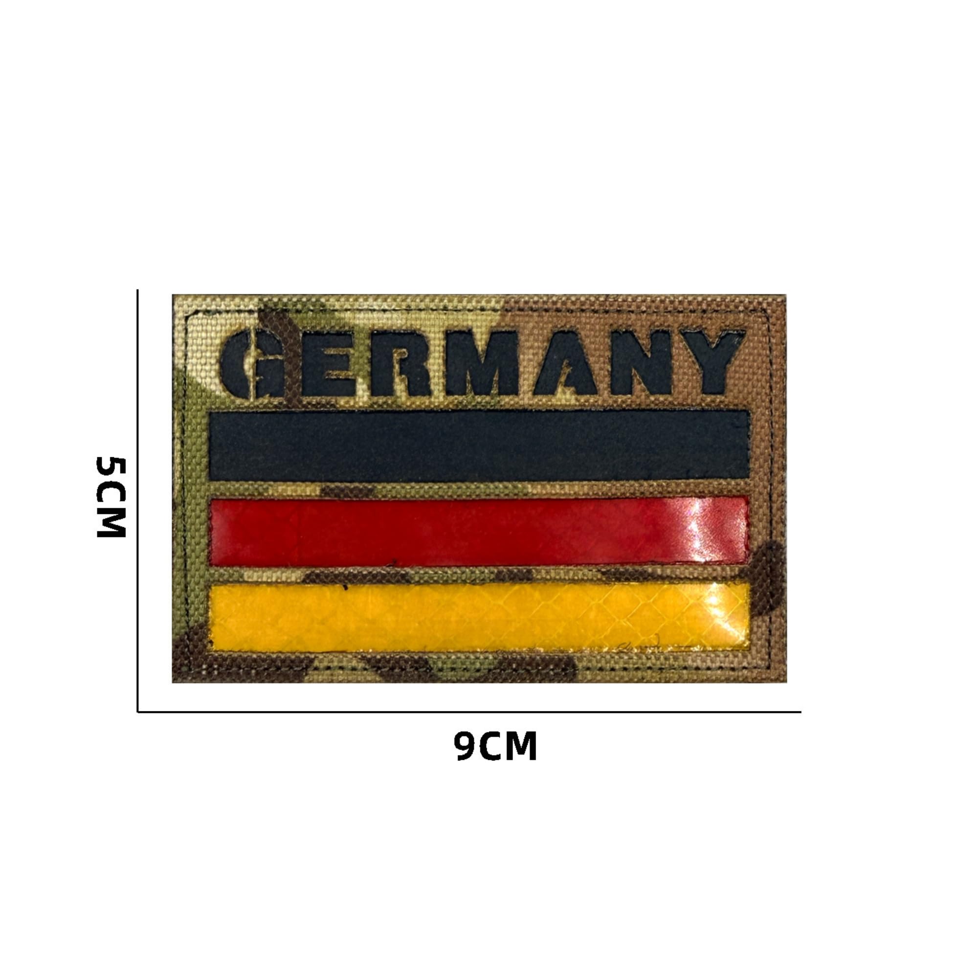 Tactical German Police Patches, Reflective Polizei and Germany Flag Emblem Badge Set with Hook Backing for Clothing, Military Uniform, Vest, Backpack - Image 4