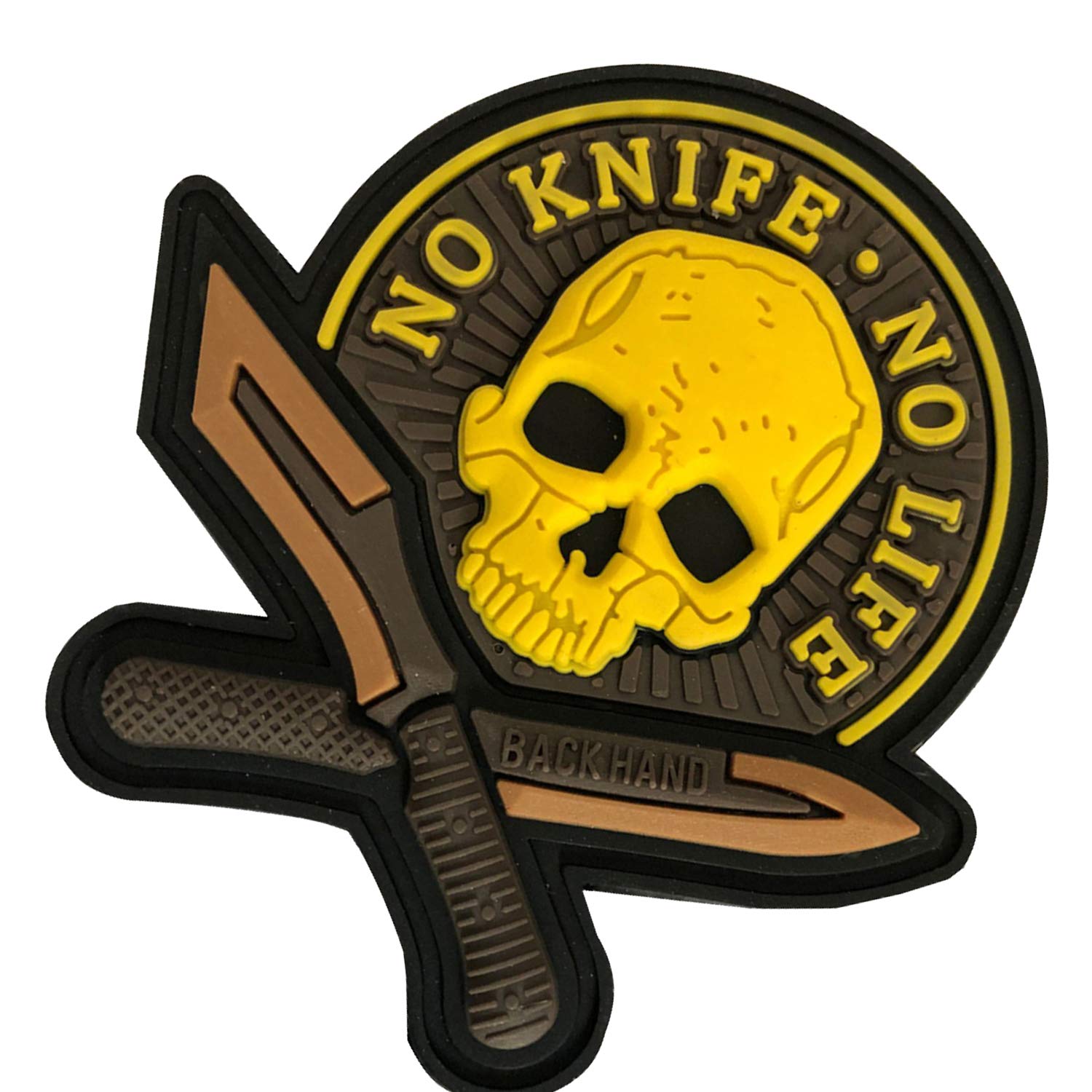 Tactical Military Patches, PVC 3D No Knife No Life Hook Fasteners Patch 2 Inch 2 PCS - Image 5