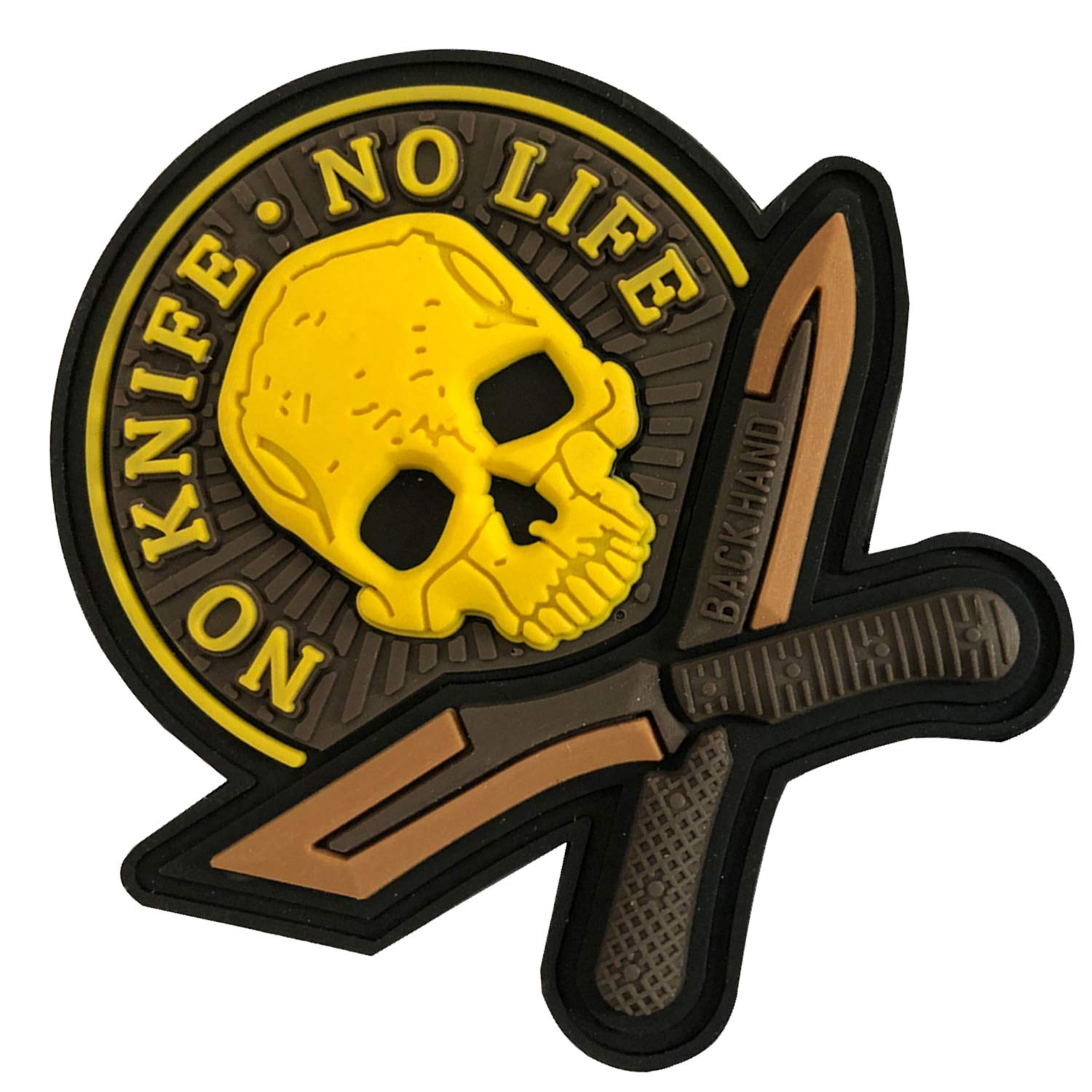 Tactical Military Patches, PVC 3D No Knife No Life Hook Fasteners Patch 2 Inch 2 PCS - Image 6