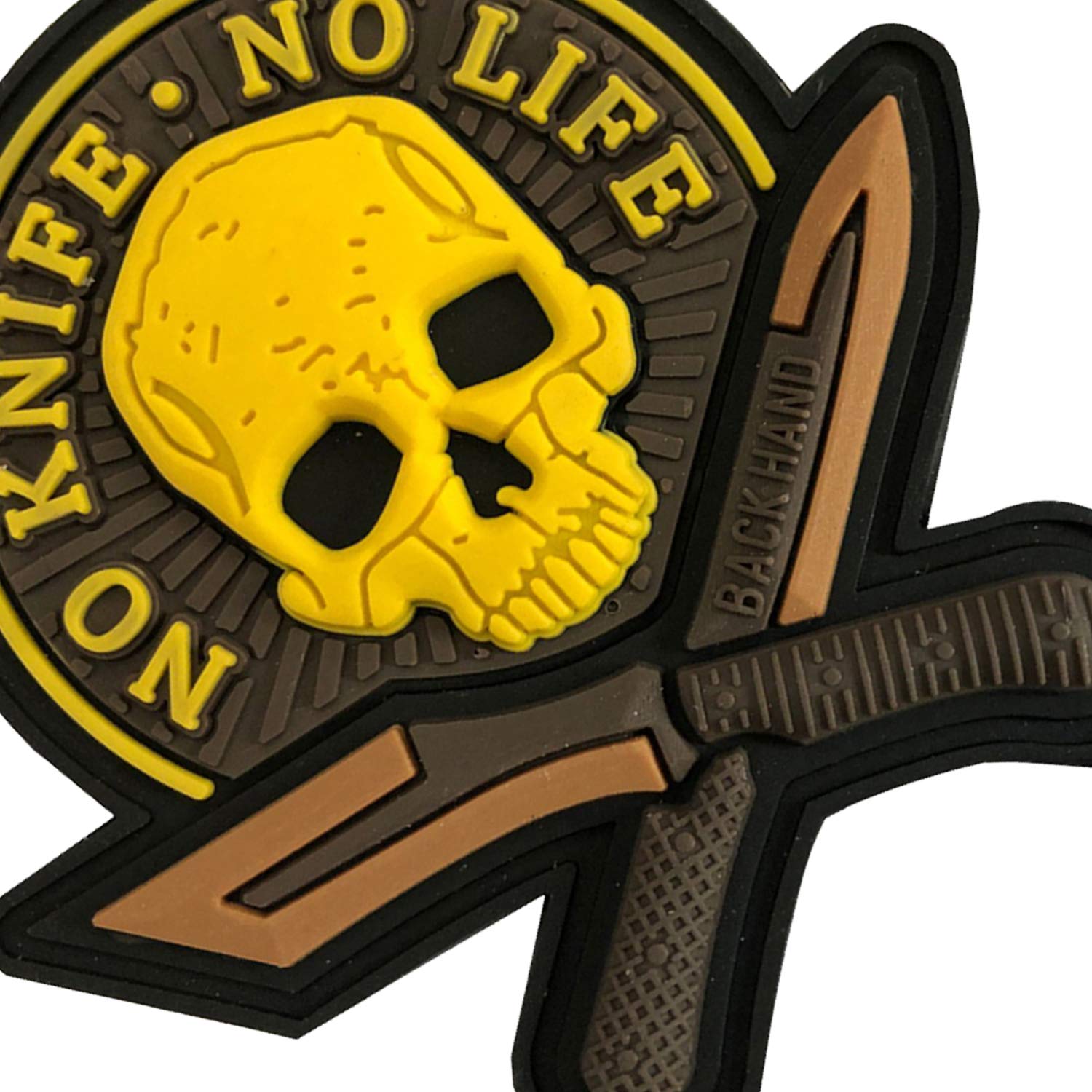 Tactical Military Patches, PVC 3D No Knife No Life Hook Fasteners Patch 2 Inch 2 PCS - Image 8