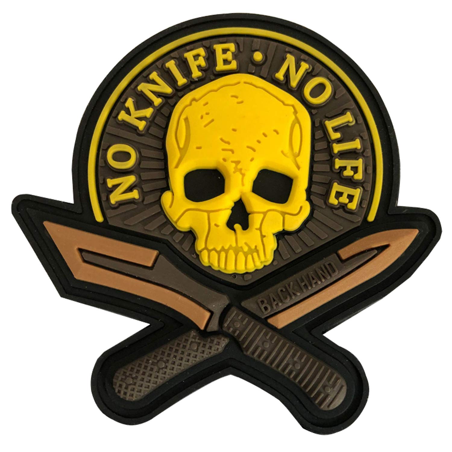 Tactical Military Patches, PVC 3D No Knife No Life Hook Fasteners Patch 2 Inch 2 PCS - Image 9