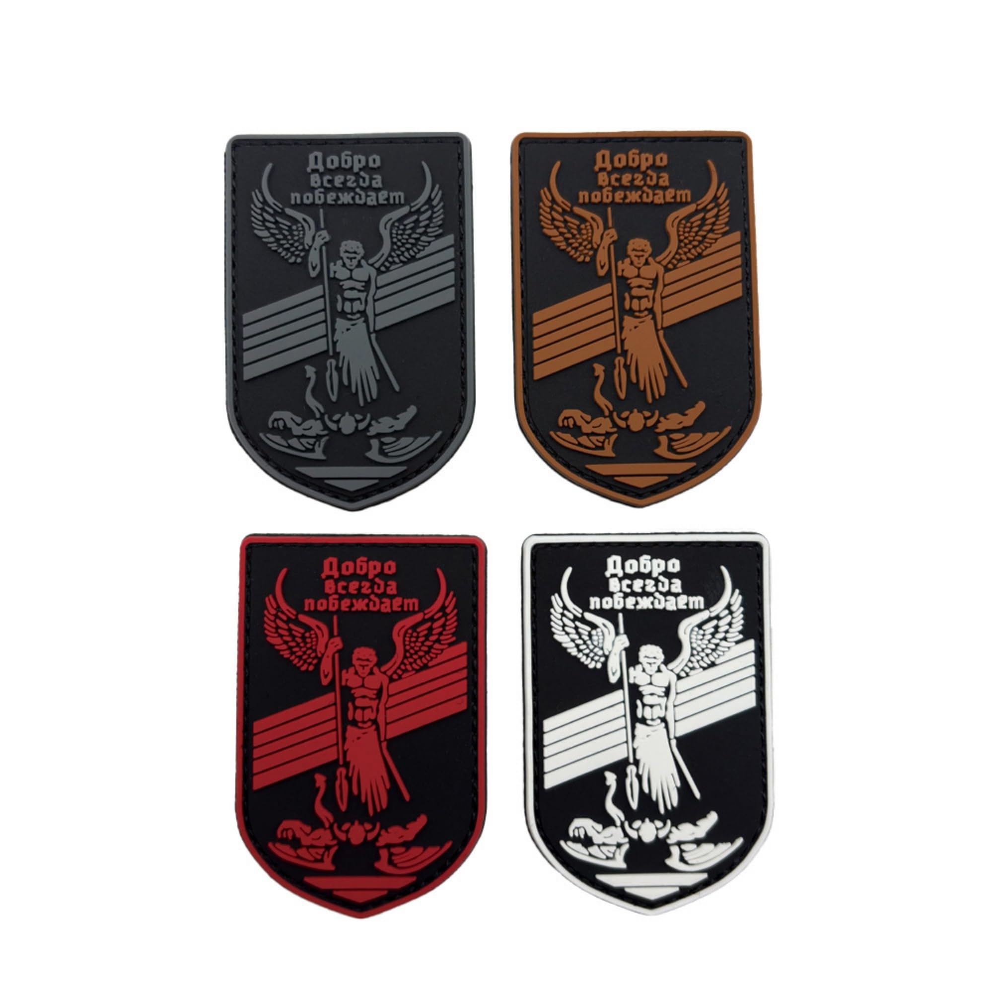 Tactical Morale PVC Shield Patch, Angel Design Armband Badges, 3.15 x 1.97 inch, Hook and Loop Backing - Image 6