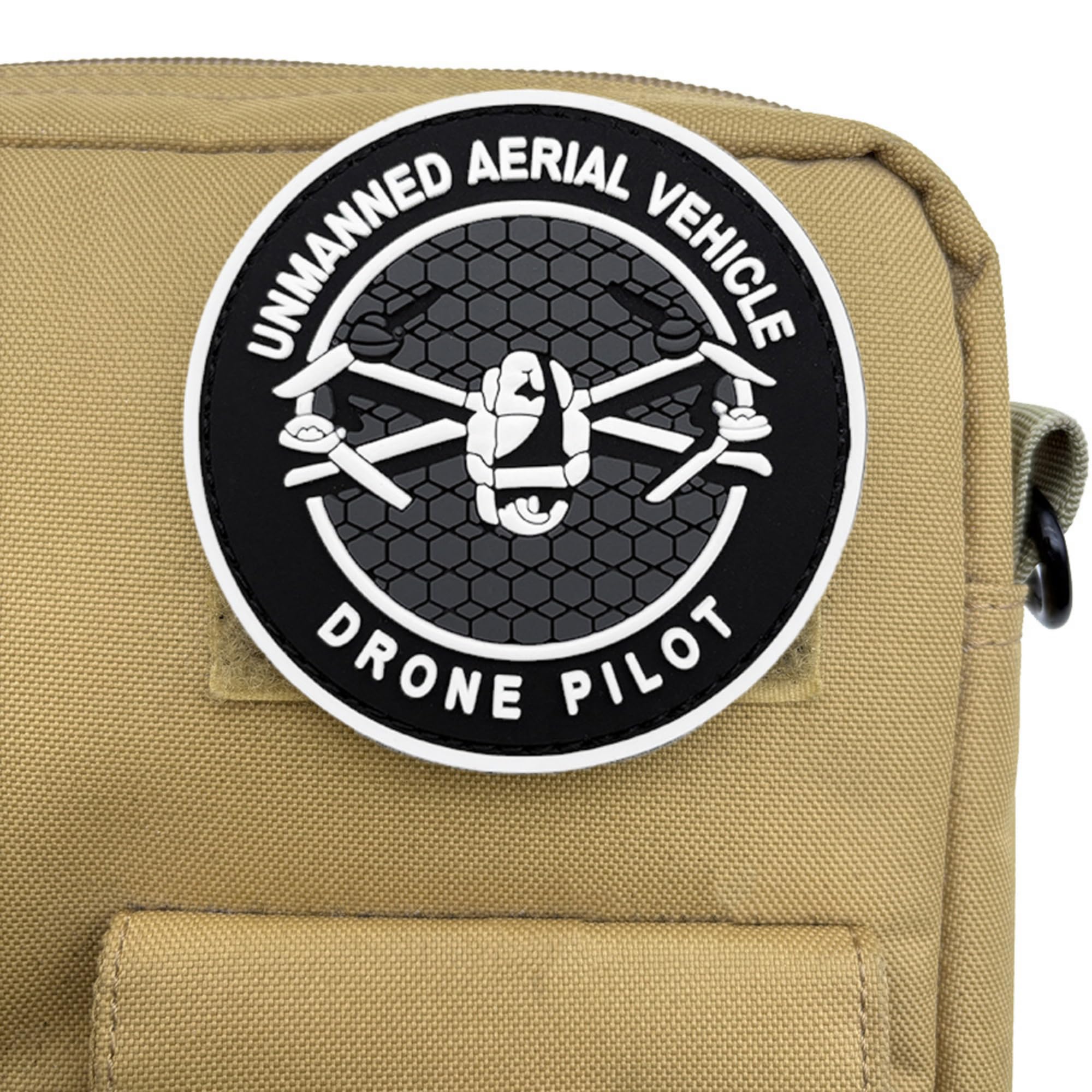 Tactical Noctilucent Drone Pilot Morale Patches, PVC Rubber Glow-in-The-Dark UAV Badges, 3.15 Inch Round Hook and Loop Backing - Image 5